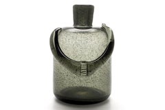 Erik Höglund / PEOPLE BOTTLE(GREY CARBORUNDUM) H896 / Boda Glasbruk / 1950s