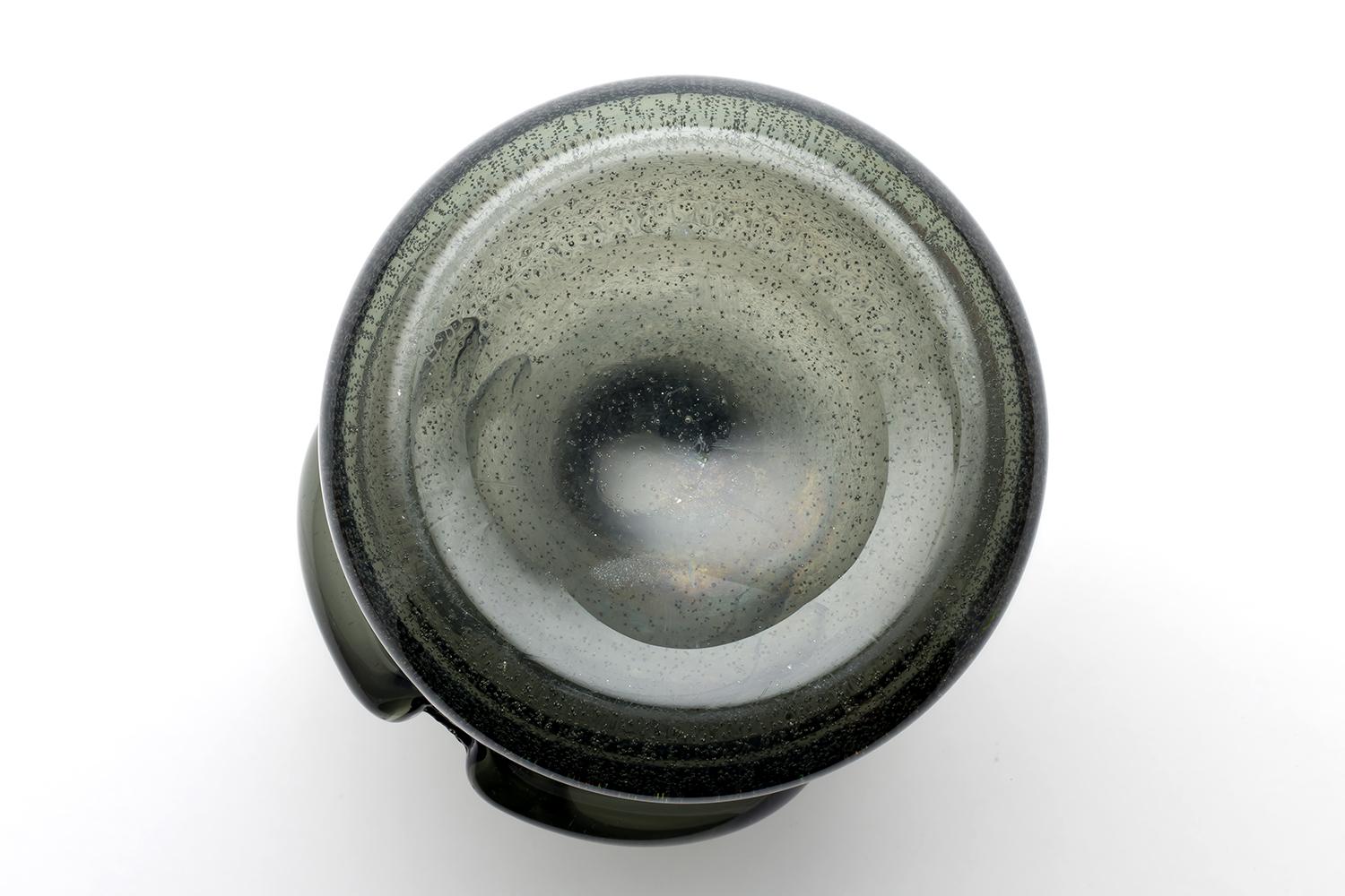 Erik Höglund / PEOPLE BOTTLE(GREY CARBORUNDUM) H896 / Boda Glasbruk / 1950s For Sale 2