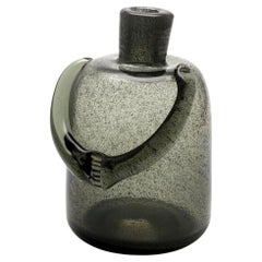 Erik Höglund / PEOPLE BOTTLE(GREY CARBORUNDUM) H896 / Boda Glasbruk / 1950s
