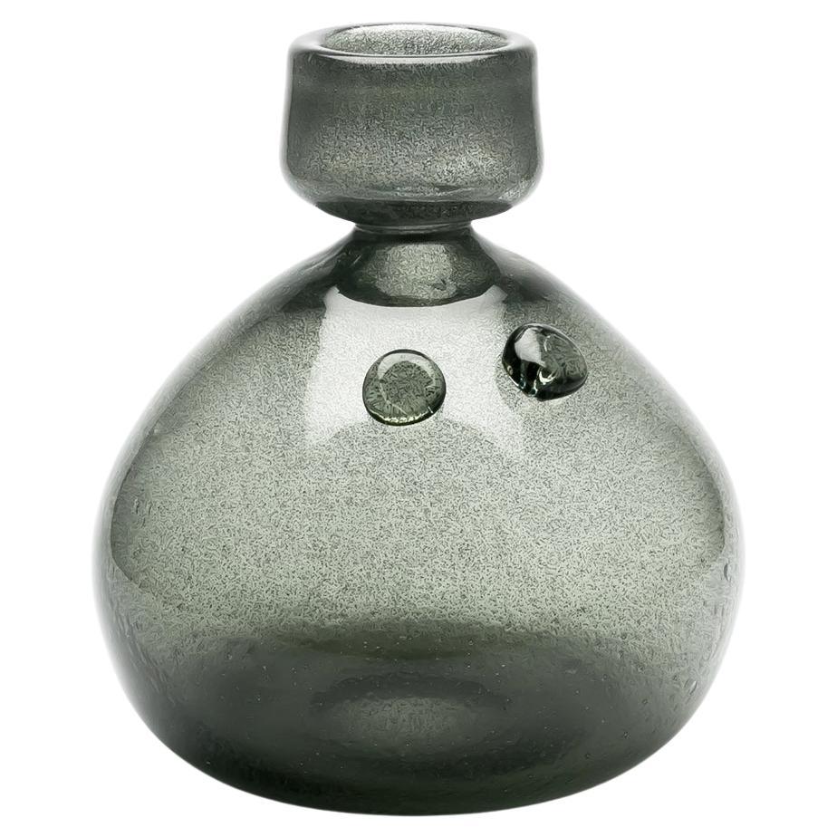 Erik Hoglund / People Form Vase, 'Grey Carbrundum' / Boda Glasbruk / 1950s For Sale