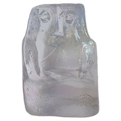 Erik Höglund, statuetta in vetro al piombo “ICE MAN” in stile moderno scandinavo, Boda, Svezia, anni ’60.