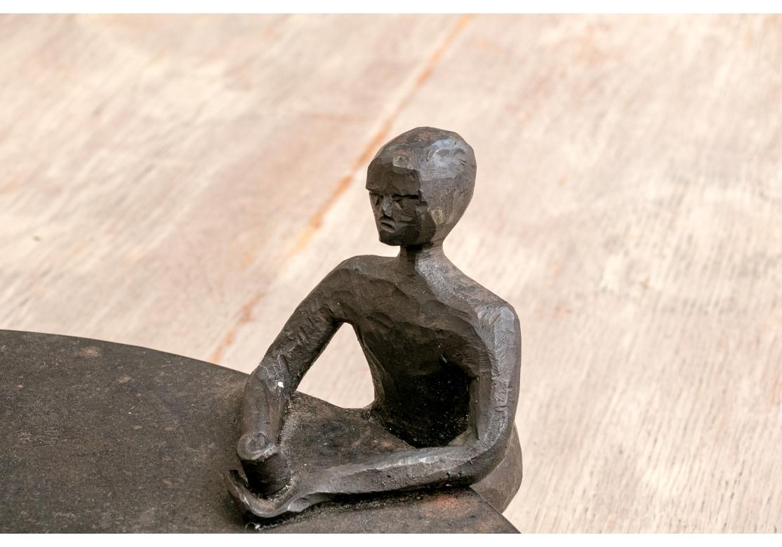 Suédois Erik Höglund (Suède, 1932-1998) Sculpture figurative en bronze patiné en vente
