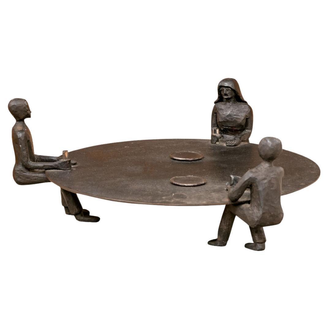 Erik Höglund (Sweden, 1932-1998) Patinated Bronze Figural Sculpture For Sale