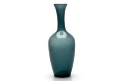 Erik Hoglund / Vase, 'Blue Grey Carbrundum' / Boda Glasbruk / 1950s