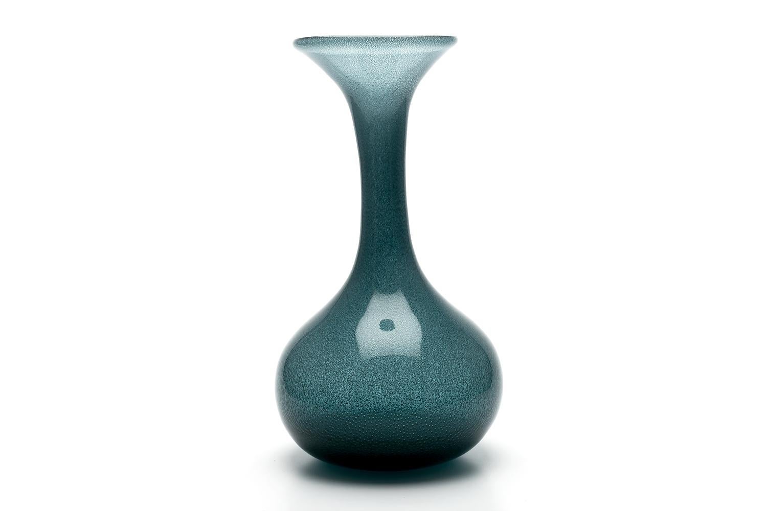 Erik Hoglund / Vase 'Blue Grey Carbrundum' / Boda Glasbruk / 1950s In Good Condition In Shibuya-Ku, JP