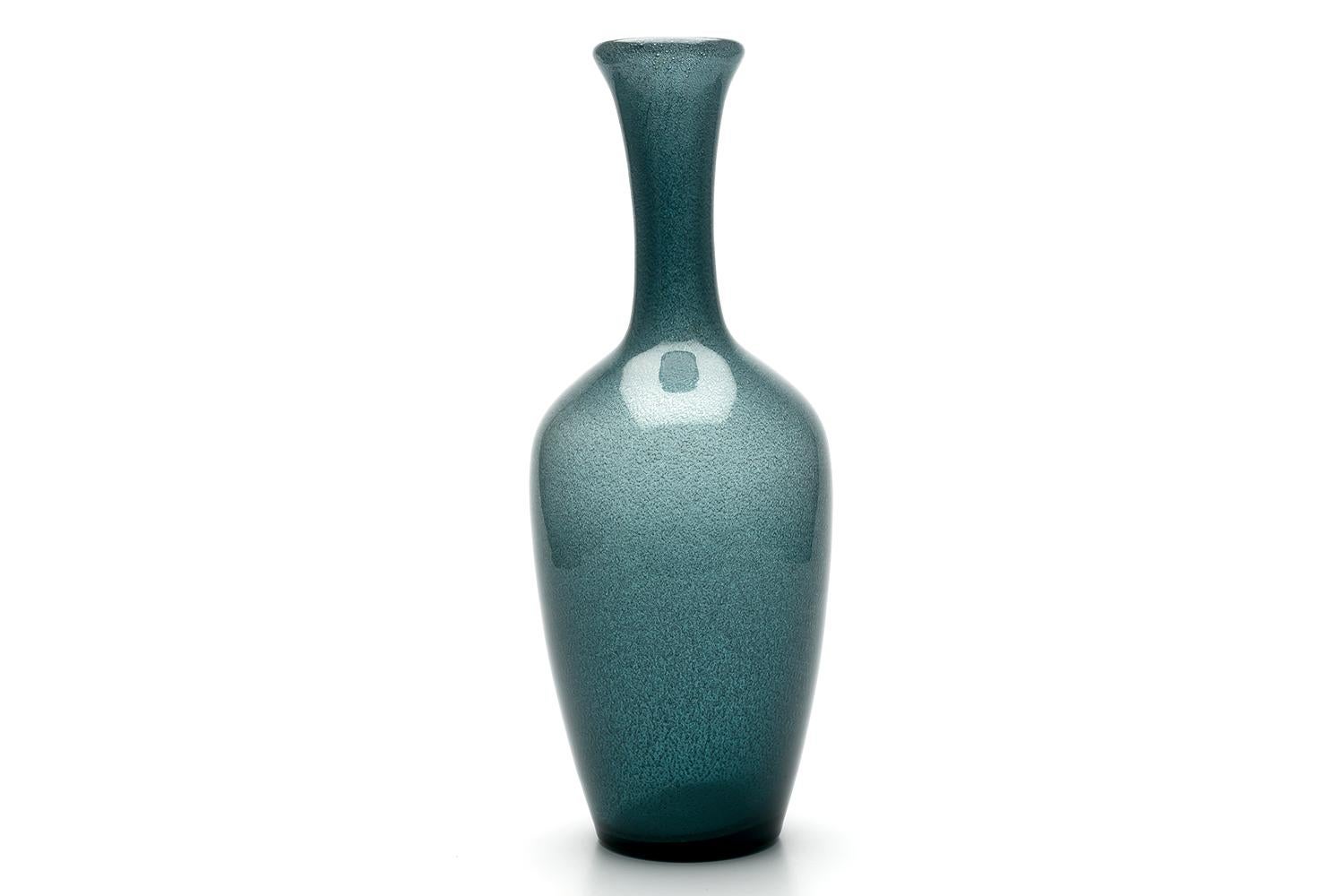 Erik Hoglund / Vase, 'Blue Grey Carbrundum' / Boda Glasbruk / 1950s In Good Condition For Sale In Shibuya-Ku, JP