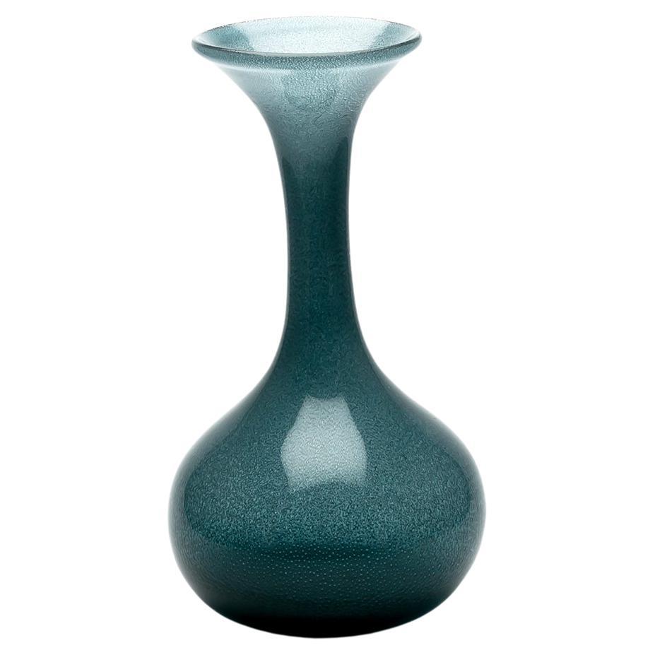 Erik Hoglund / Vase 'Blue Grey Carbrundum' / Boda Glasbruk / 1950s