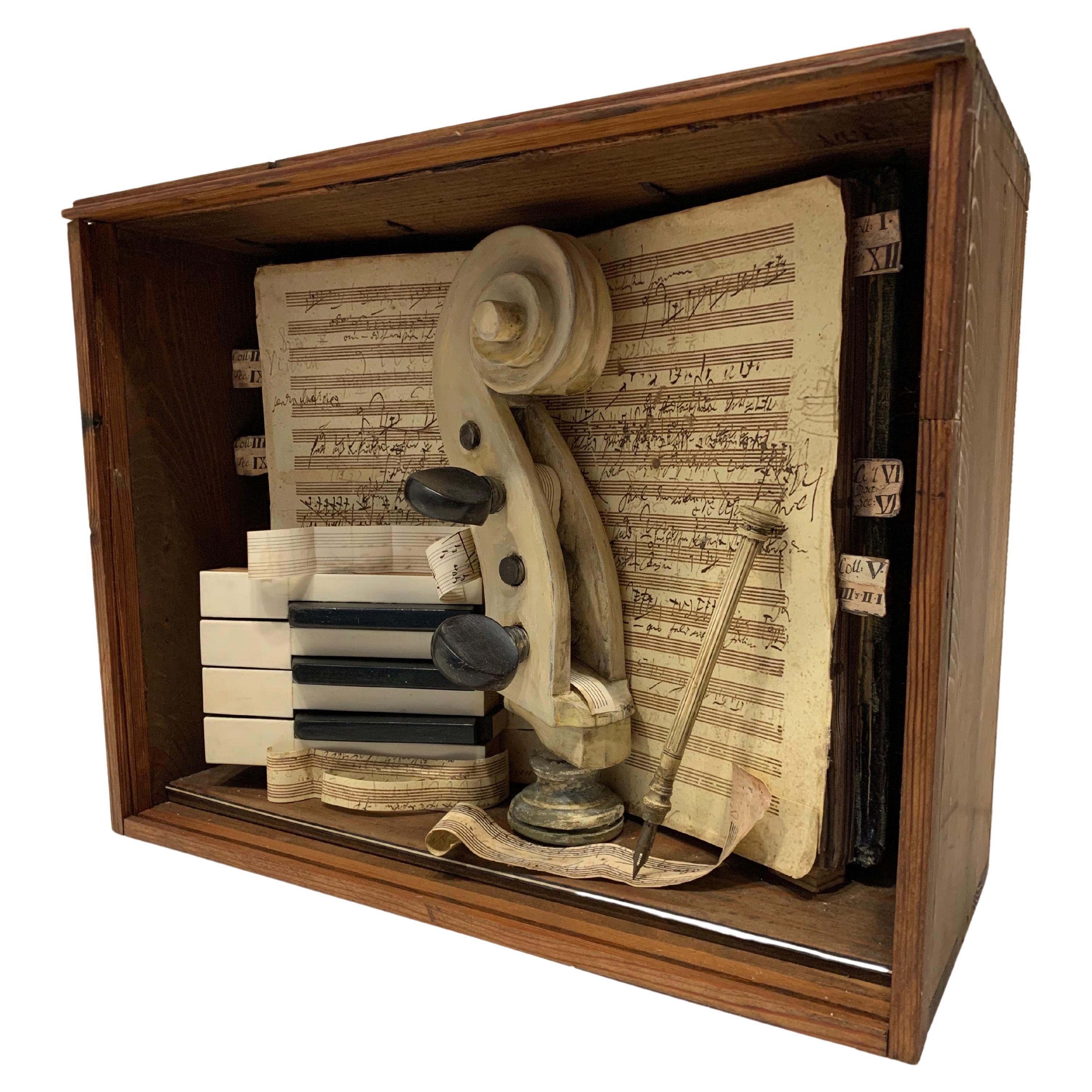 Music Sonata In A Shadow Box - Mixed Media Art by Erik J. Erikson