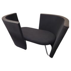 Erik Jørgensen black Sofá "Love Seat" EJ800 diseño Foersom & Hiort-Lorenzen 