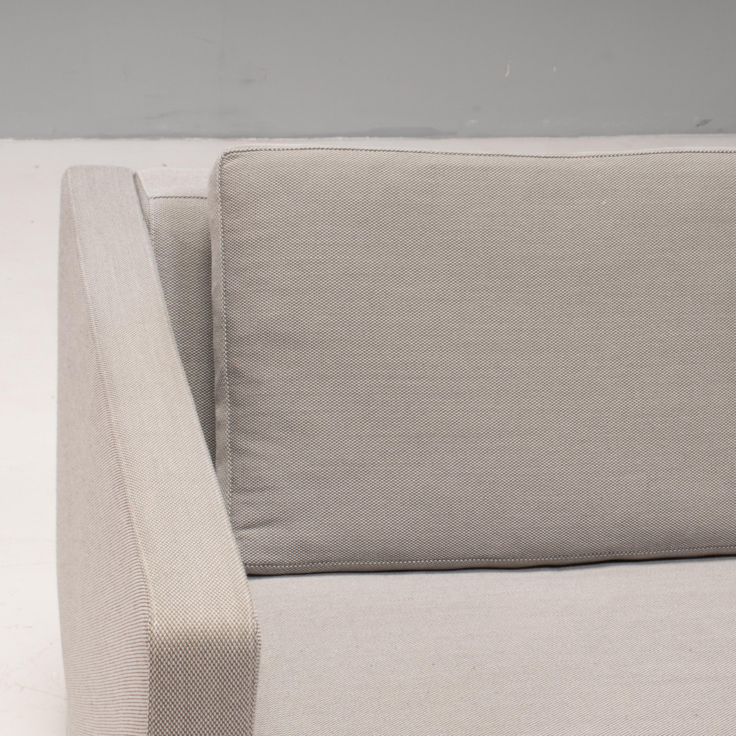 Erik Jørgensen Danish Grey Fabric Sofa & Footstool 1