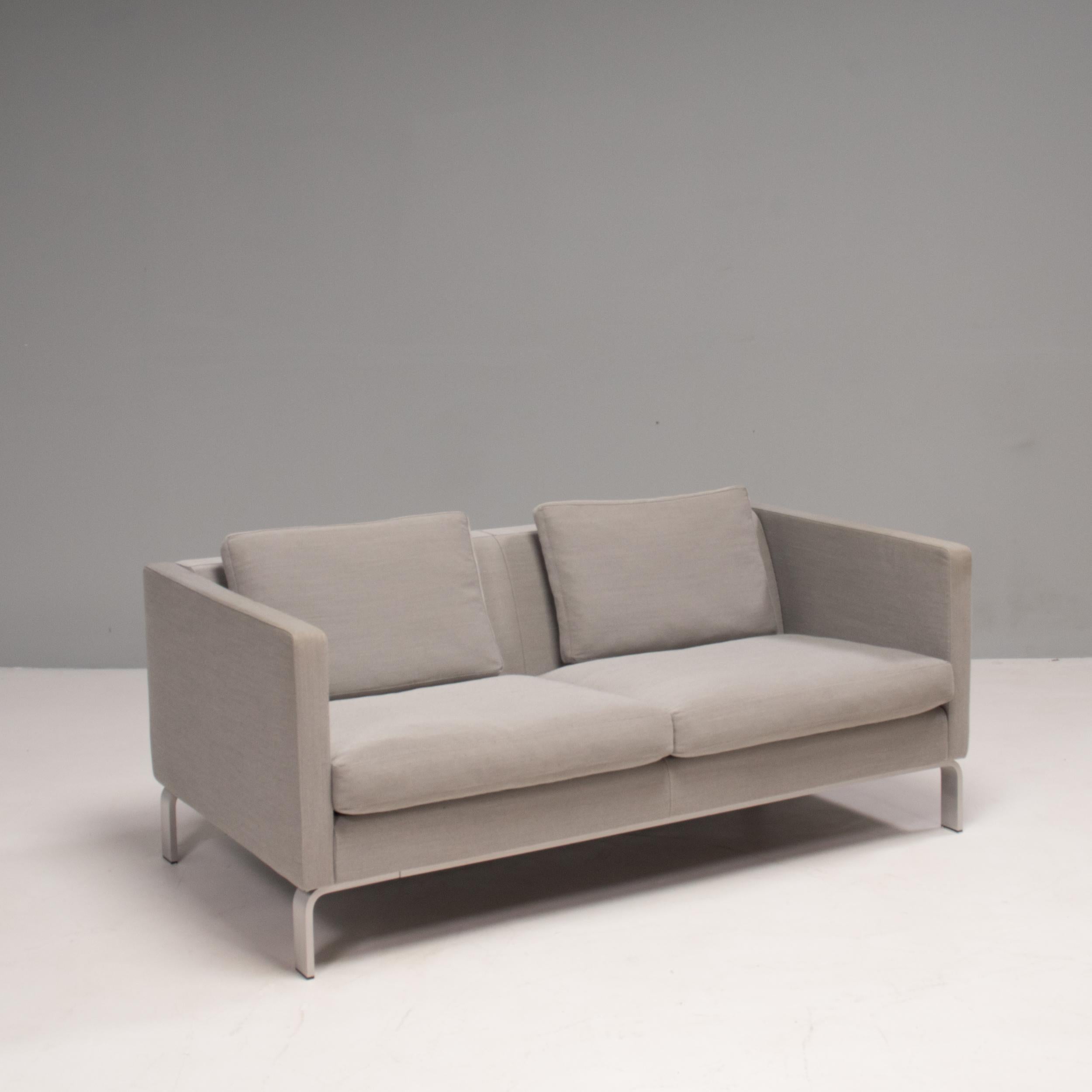 Erik Jørgensen Danish Grey Fabric Sofa & Footstool 3