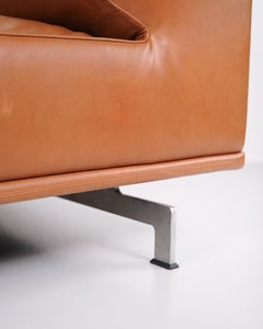 Erik Jørgensen Delphi Sofa Model EJ 450, 3-Seater Sofa In Cognac Leather