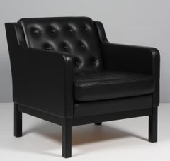 Erik Jørgensen EJ 315/1 lounge chair in blackLeather, Denmark