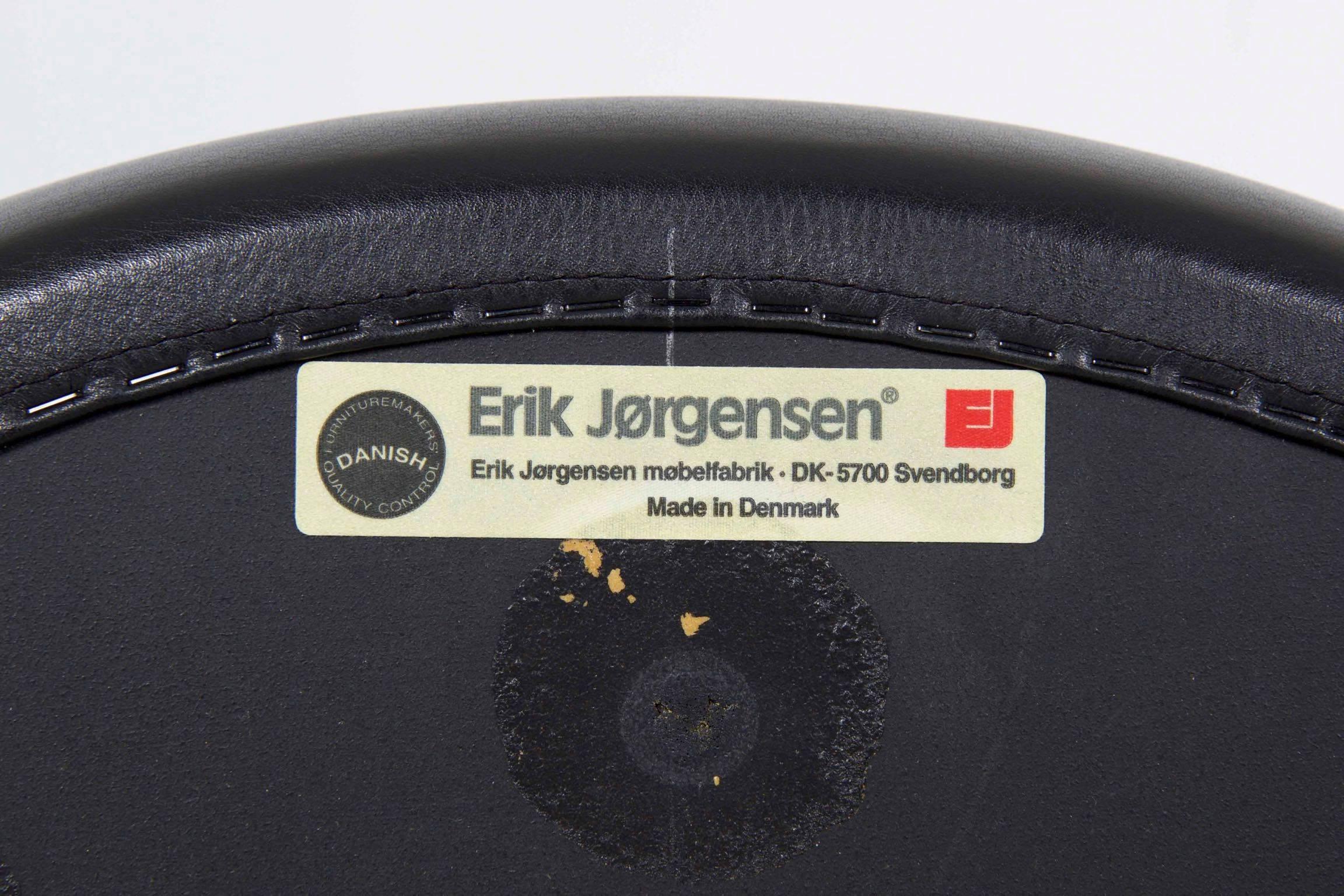 Erik Jørgensen EJ70 Steel and Leather Armchair by J. Foersom & P. Hiort-Lorenzen 14