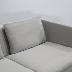 Erik Jørgensen Sofa & Fußhocker aus grauem Stoff