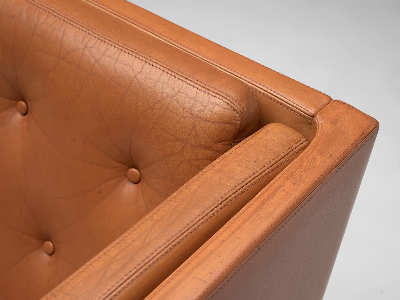 Erik Jørgensen Original Cognac Leather Sofa 3