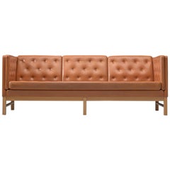 Erik Jørgensen Original Cognac Leather Sofa