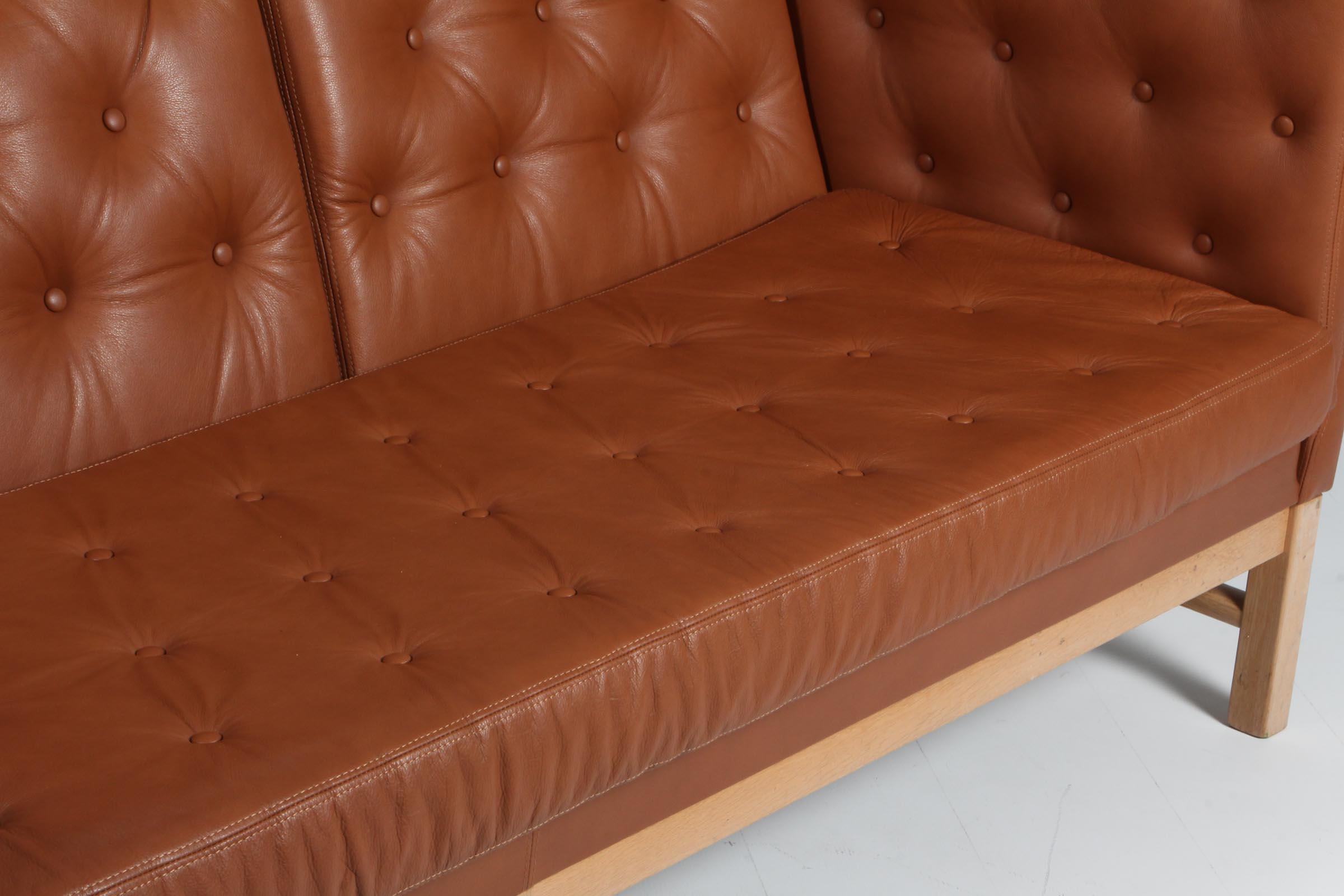 Leather Erik Jørgensen Three-Seat Sofa For Sale