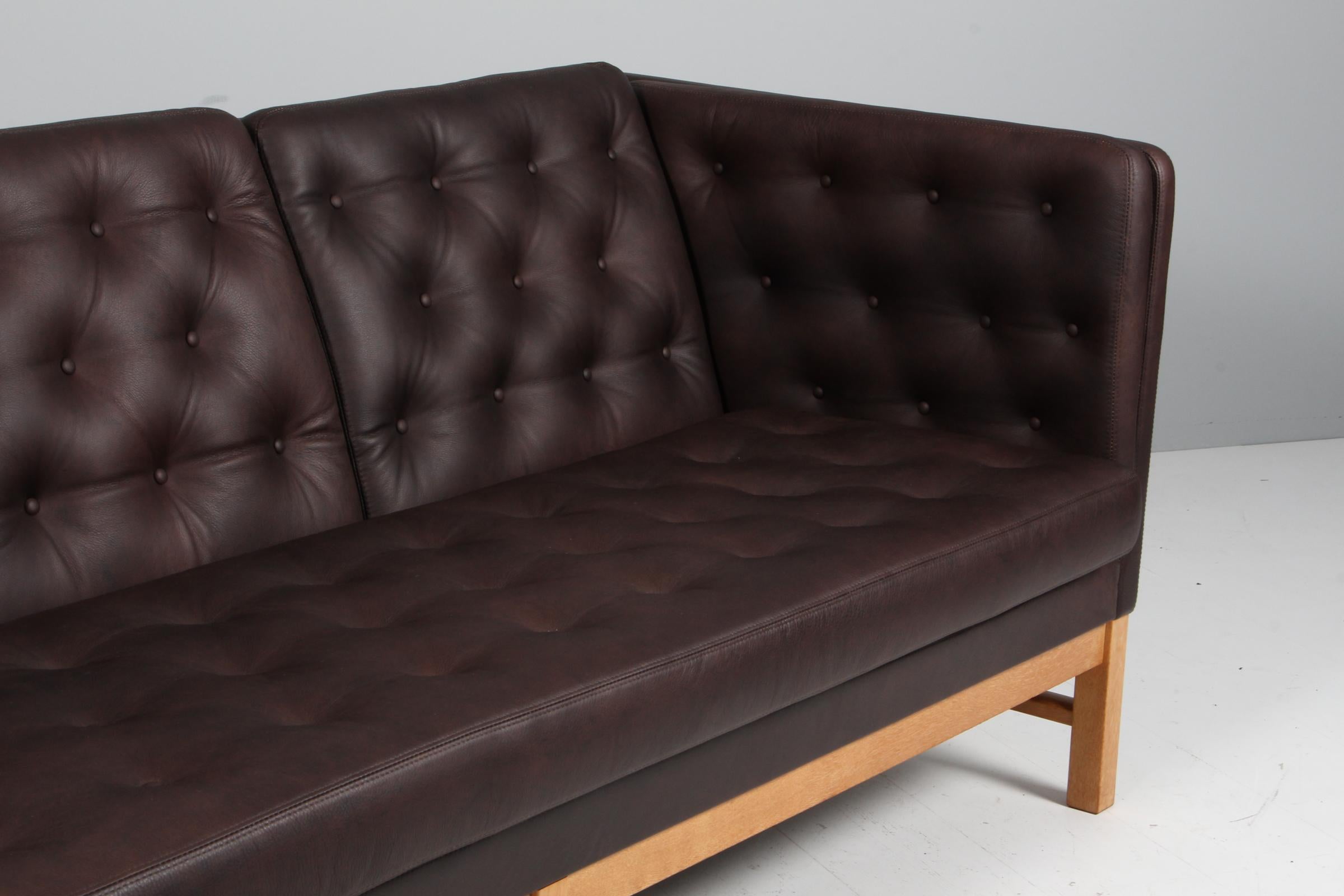 Leather Erik Jørgensen Three-Seat Sofa For Sale