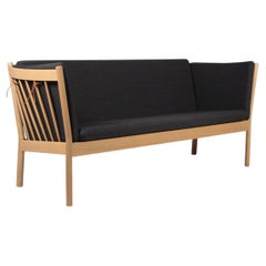 Erik Jørgensen three seat sofa oak and wool, model J149