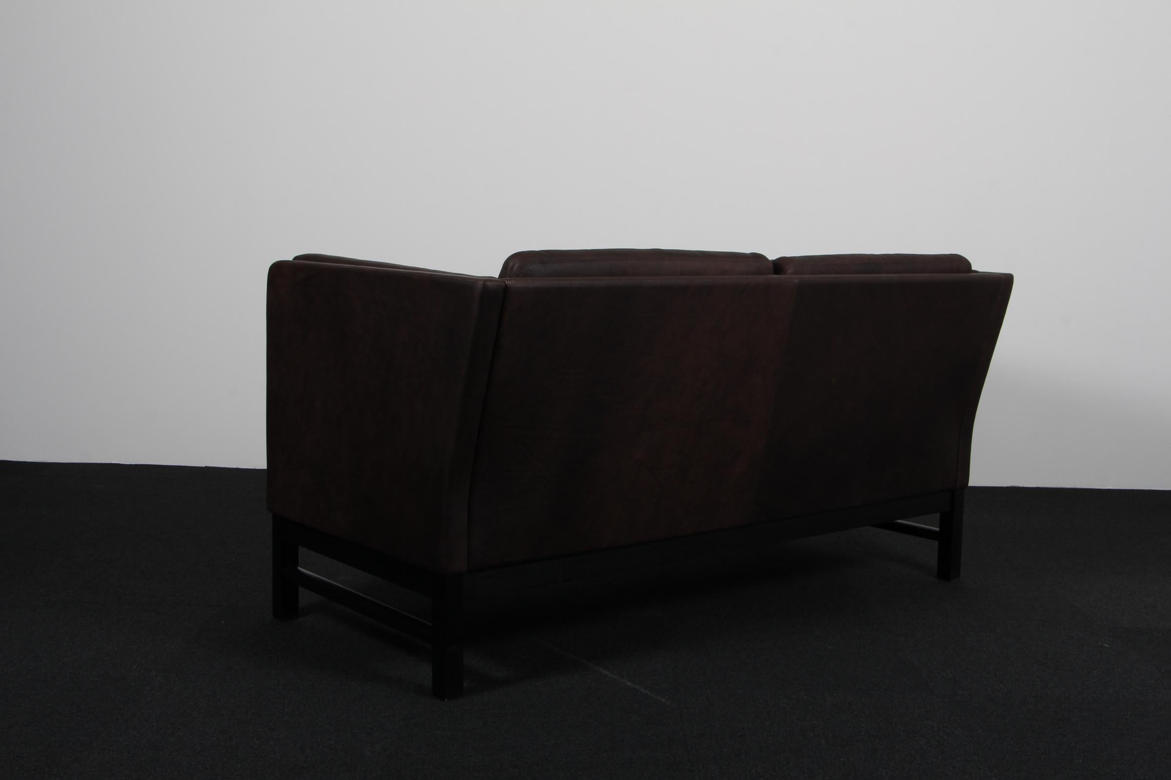 Leather Erik Jørgensen Two-Seat Sofa For Sale
