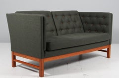 Erik Jørgensen Two-Seat Sofa, model EJ315. Wool, cherry and leather
