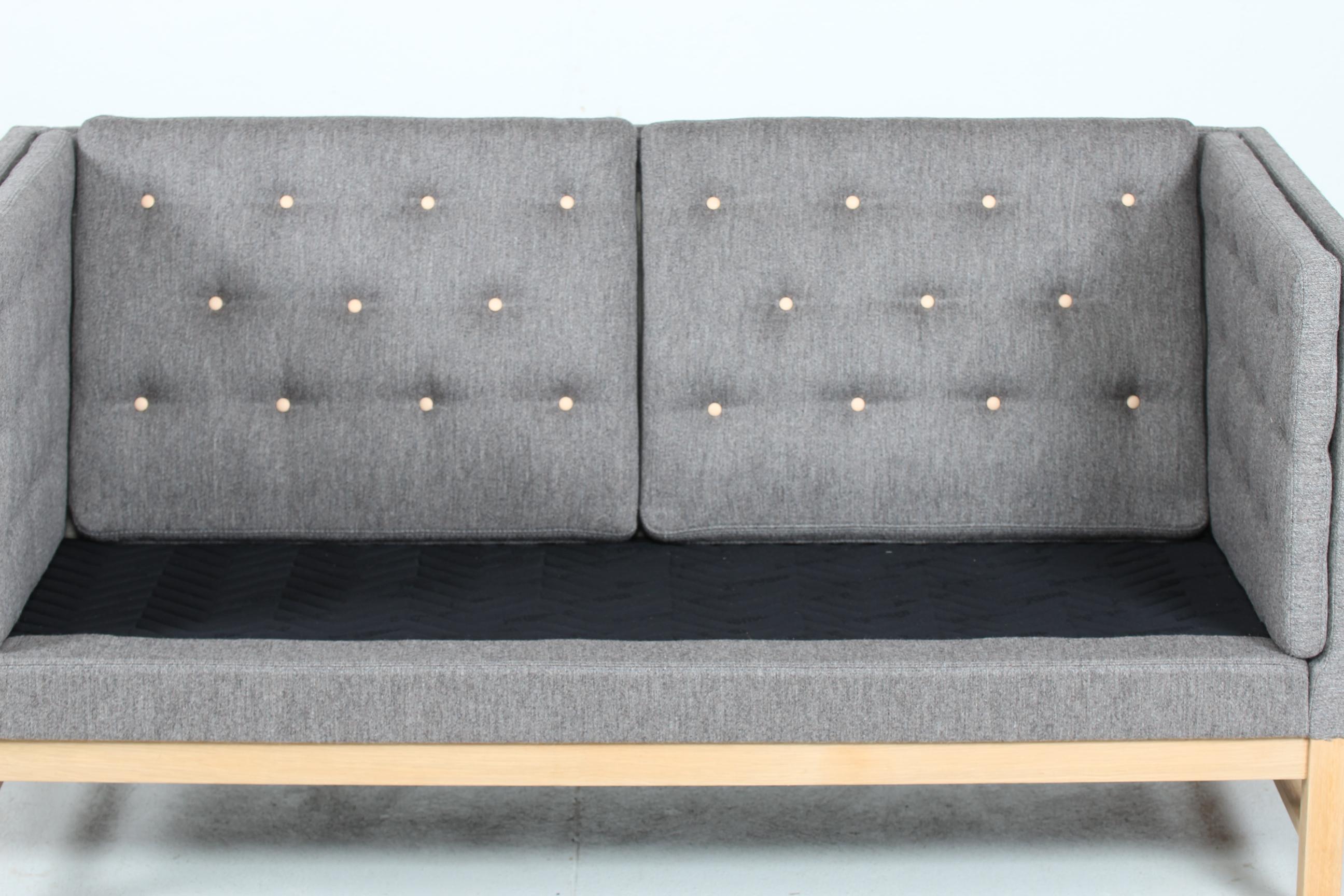 20th Century Erik Jørgensen Two-Seat Sofa EJ 315 Upholstered with New Gray Savak from Gabriel