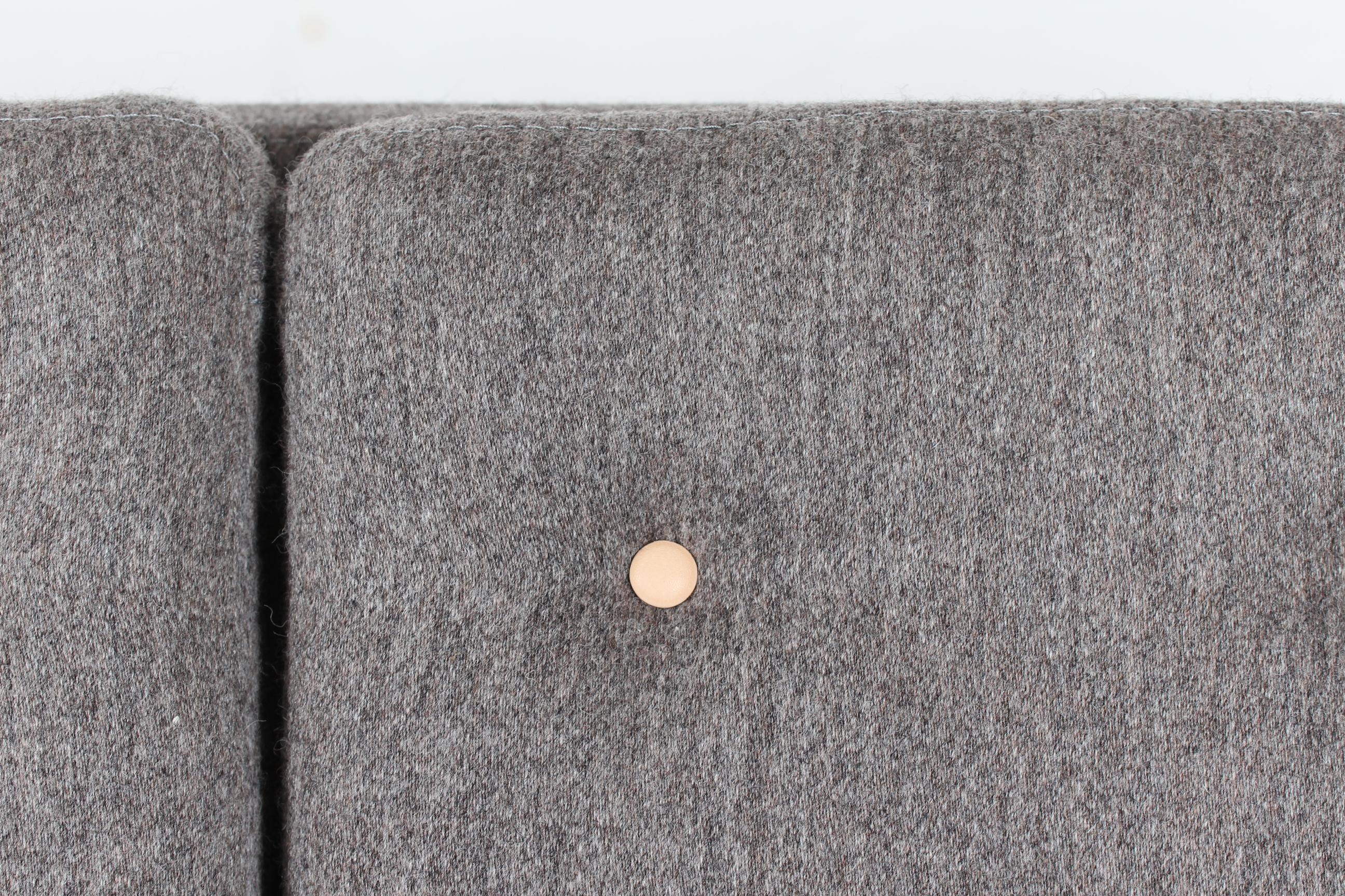 Fabric Erik Jørgensen Two-Seat Sofa EJ 315 Upholstered with New Gray Savak from Gabriel