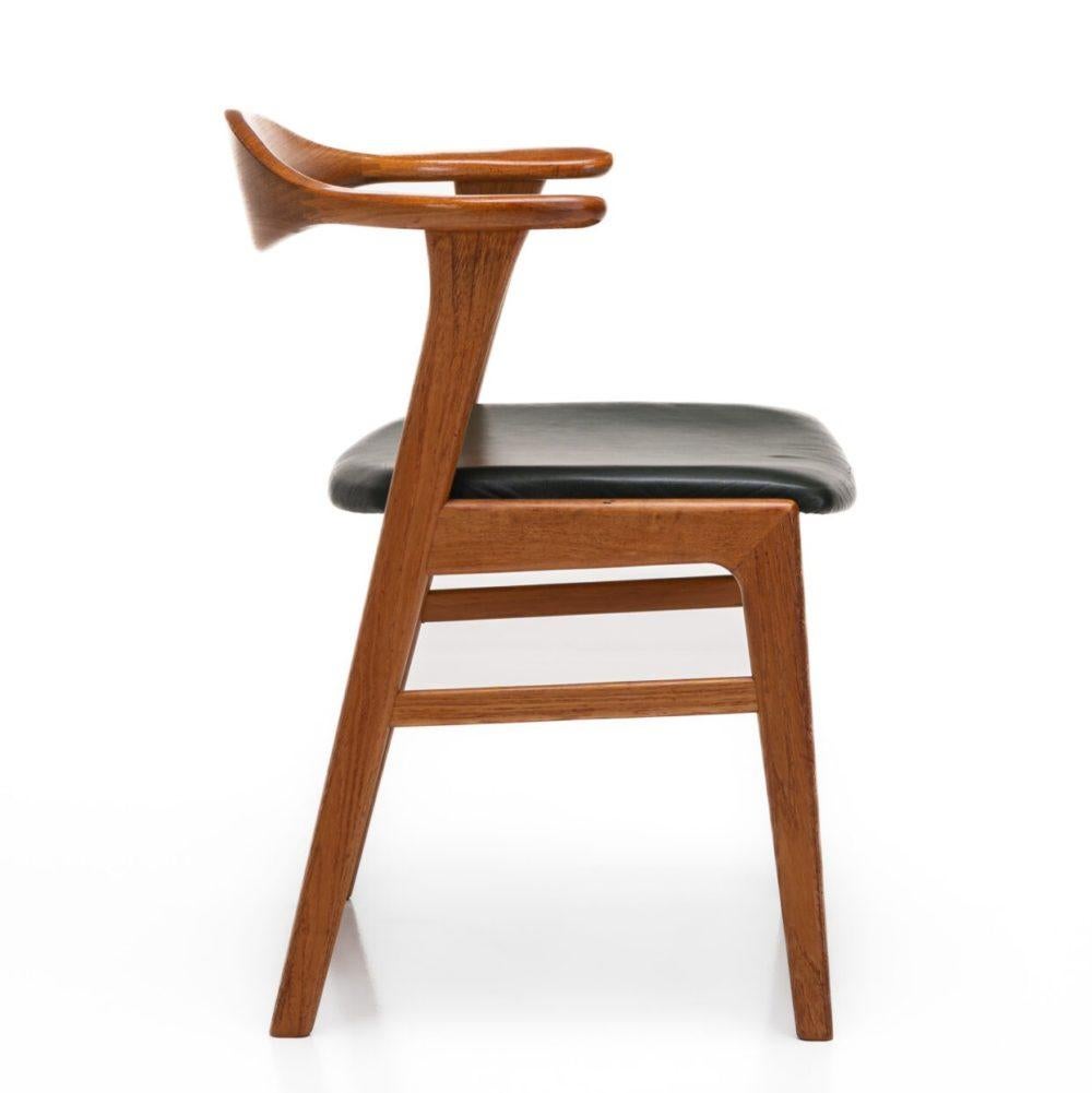 Scandinavian Modern Erik Kierkegaard for Hong: Chair 49 in Teak and Leather
