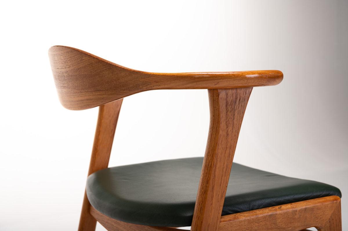 Erik Kierkegaard for Hong: Chair 49 in Teak and Leather In Good Condition In PARIS, FR