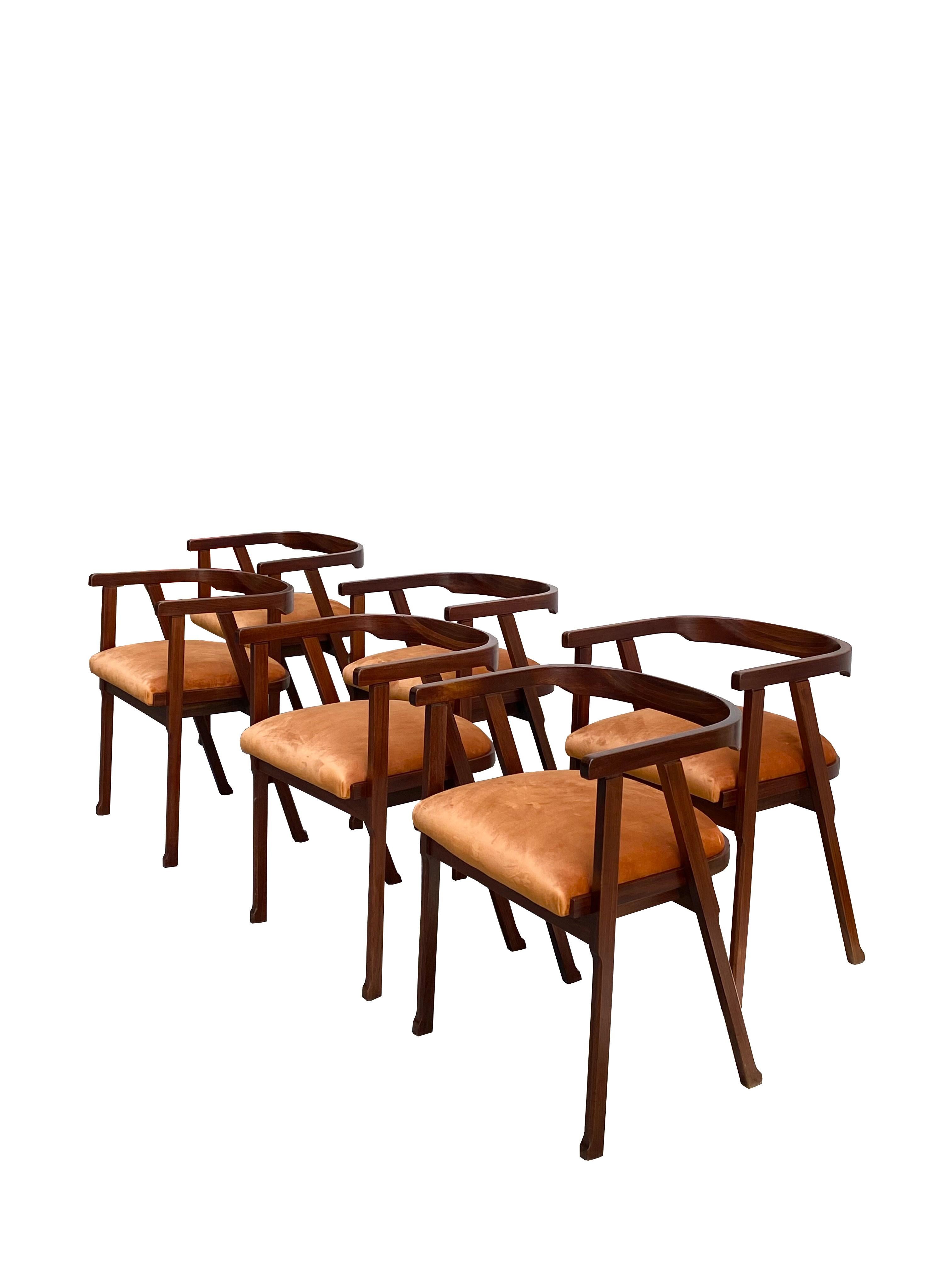 Mid-Century Modern Erik Kierkegaard Style Dining Chairs, Set of 6, Denmark 1960s
