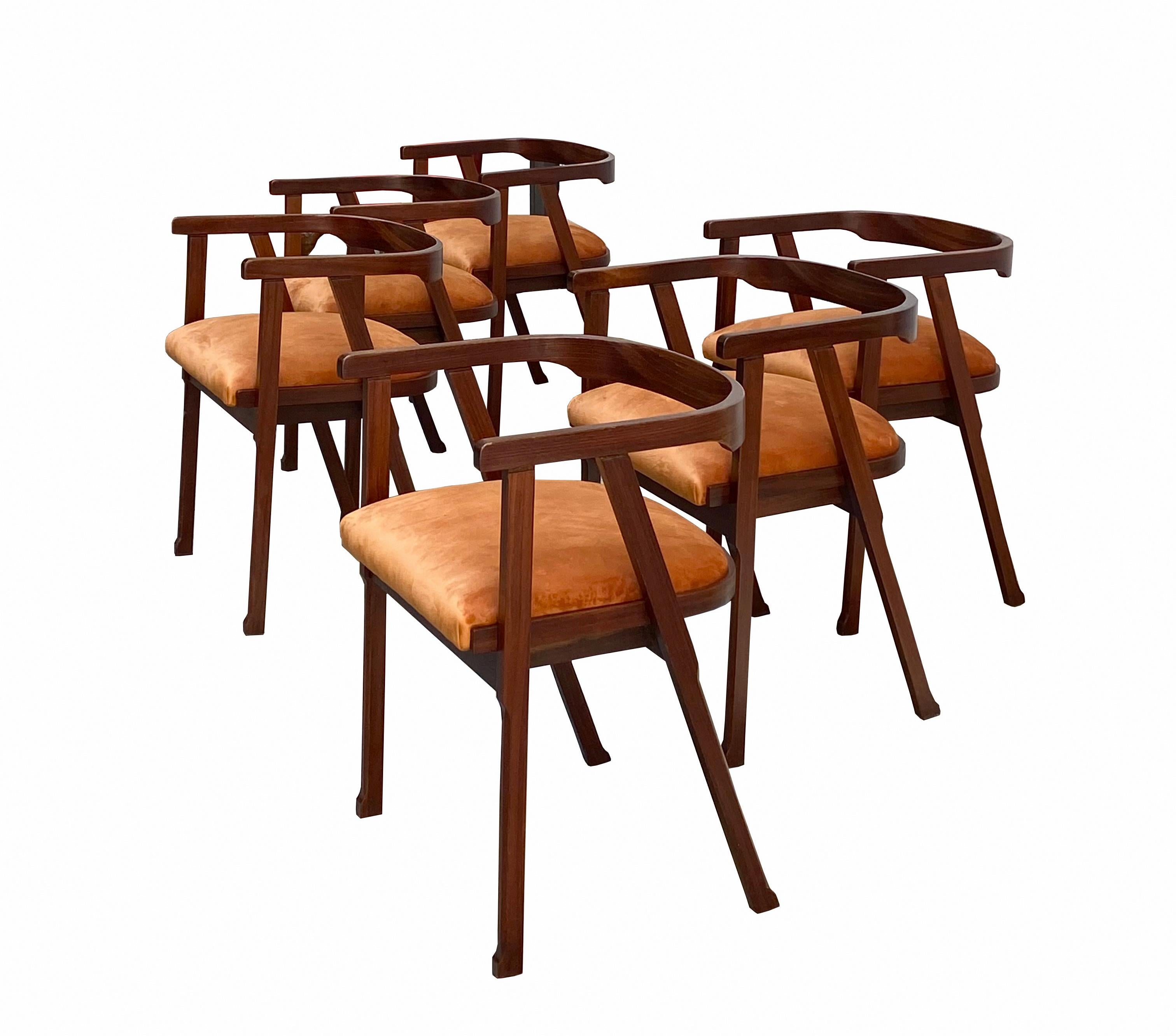 Danish Erik Kierkegaard Style Dining Chairs, Set of 6, Denmark 1960s