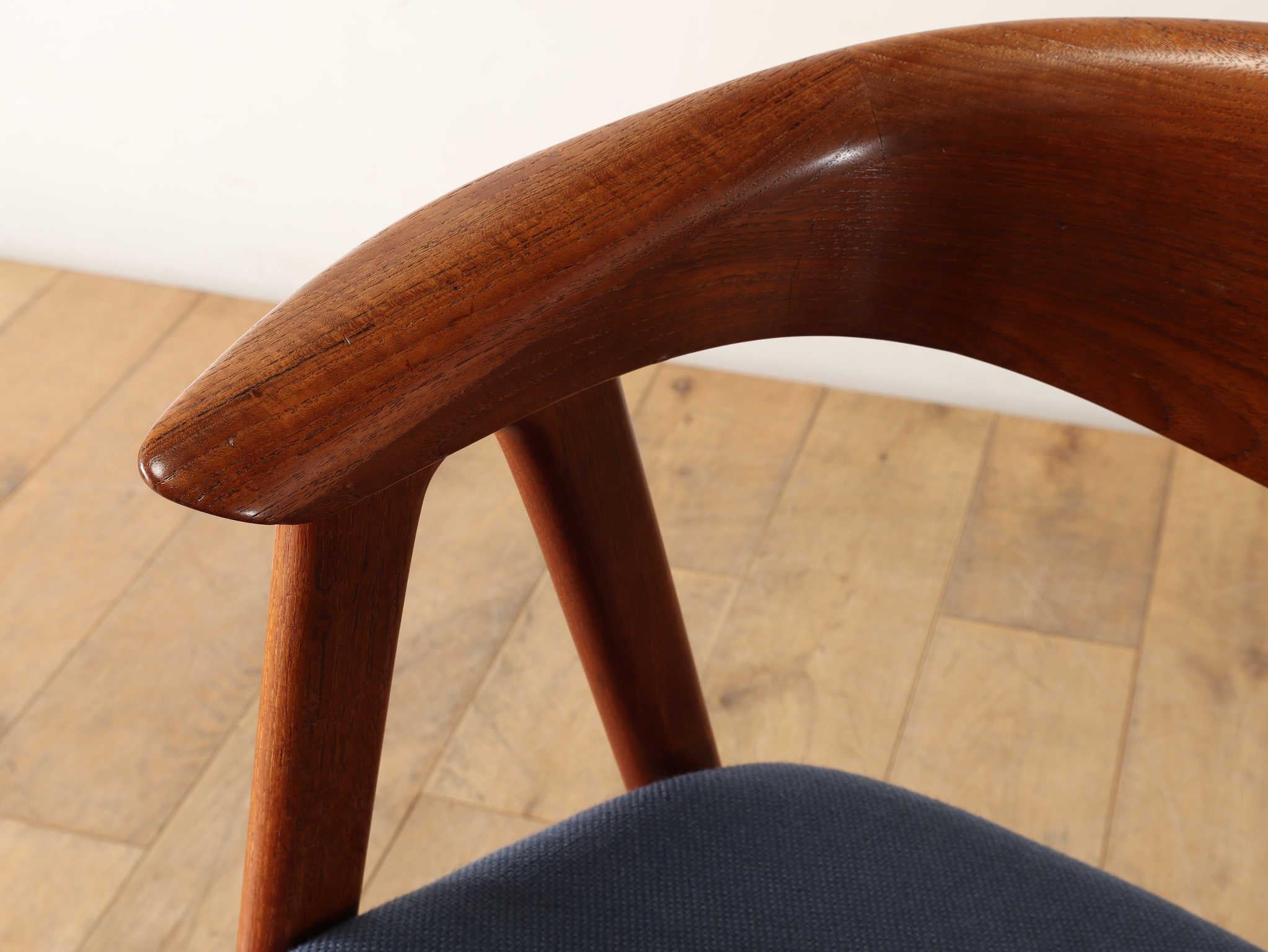 Fabric Erik Kirkegaard Armchair model 52 in teak from 1950s