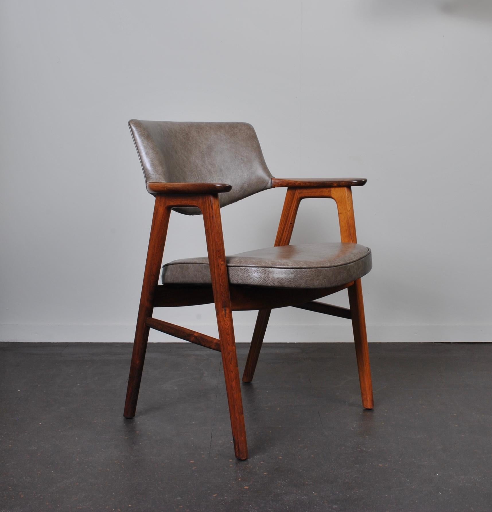 Erik Kirkegaard Leather Desk Chair 1