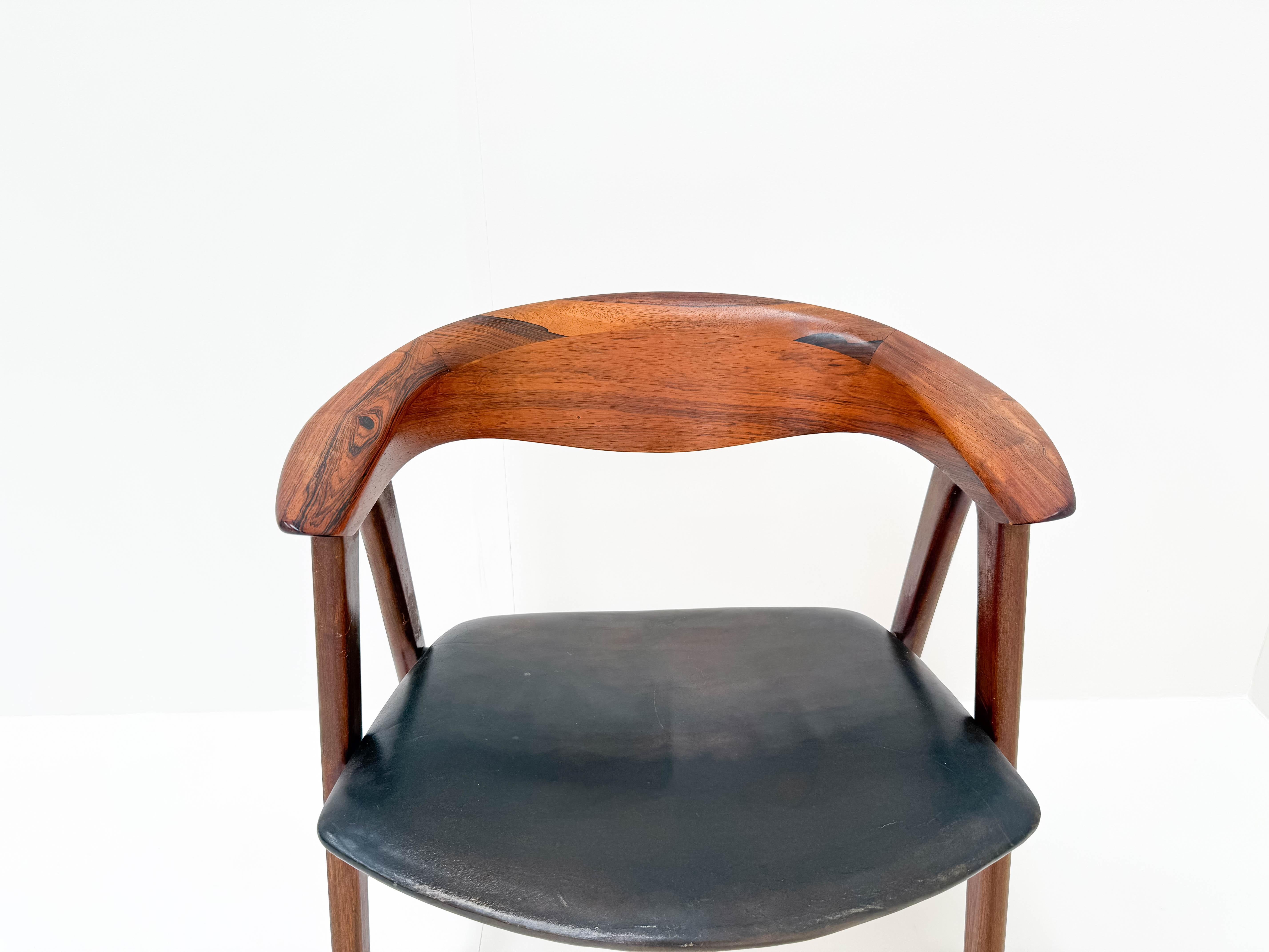 Mid-Century moderno Erik Kirkegaard Modello 52 Poltrona in palissandro in vendita