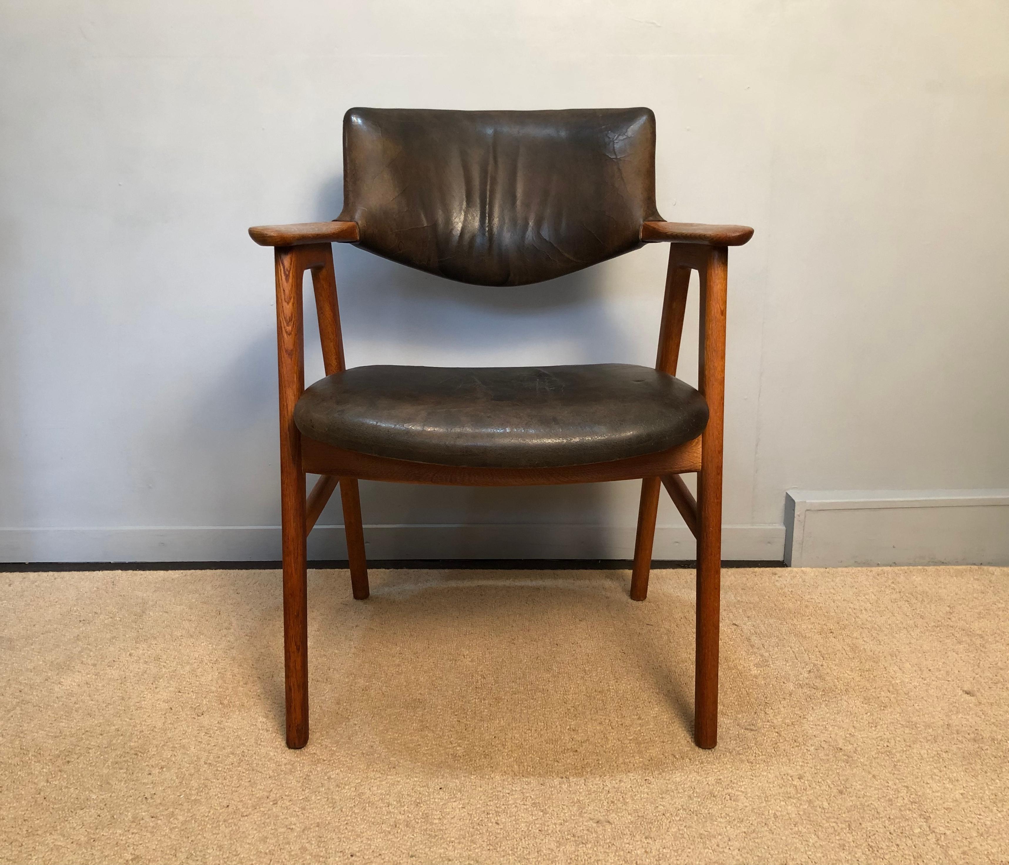 Erik Kirkegaard Oak Desk Chairs, 2 Available, Inc Reupholstery 1