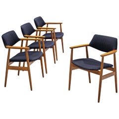 Erik Kirkegaard Set of Four Armchairs in Teak