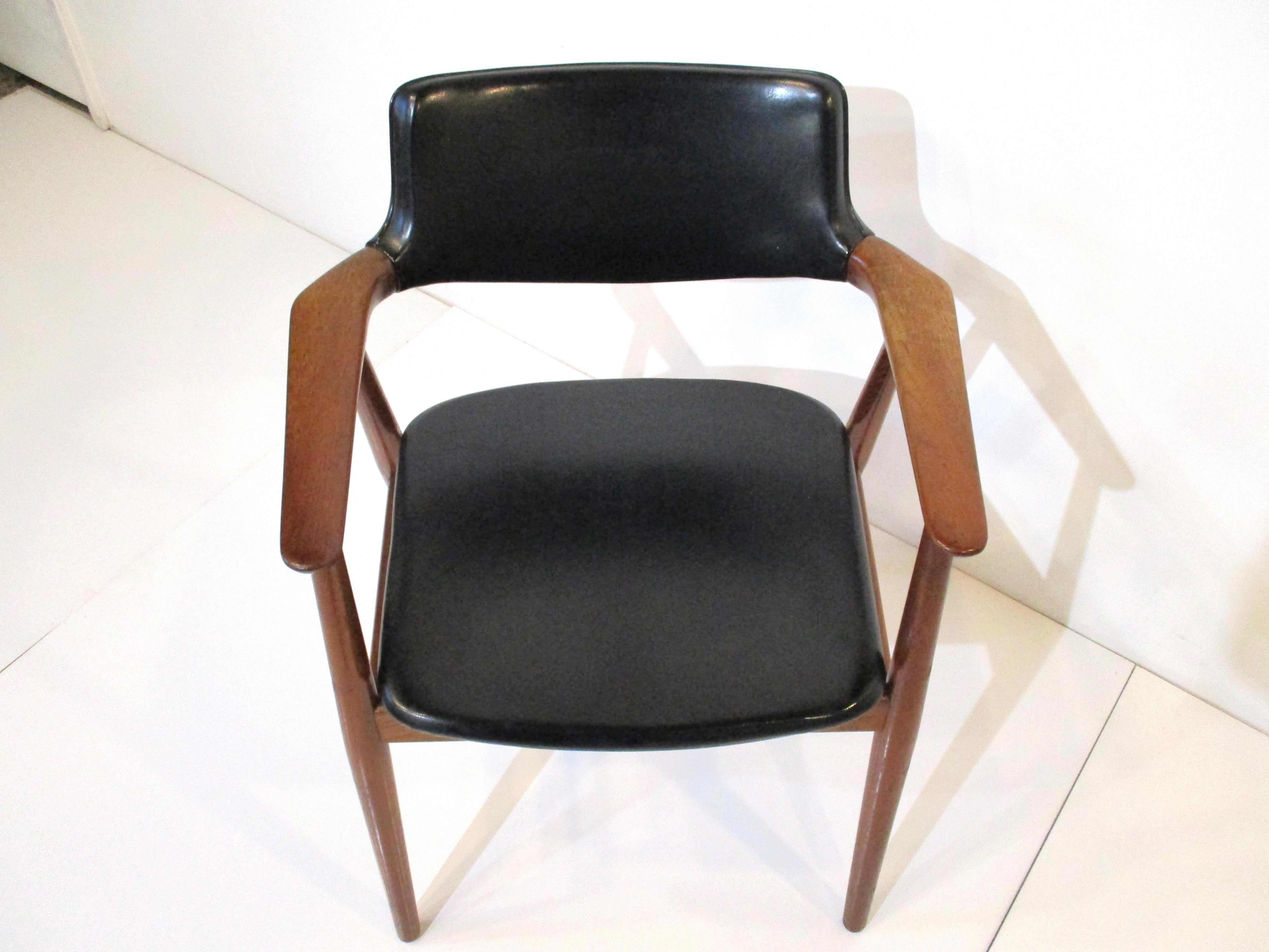 Danish Erik Kirkegarrd Teak Desk Chair for Stolefabrik / Povl Dinesen, Denmark For Sale