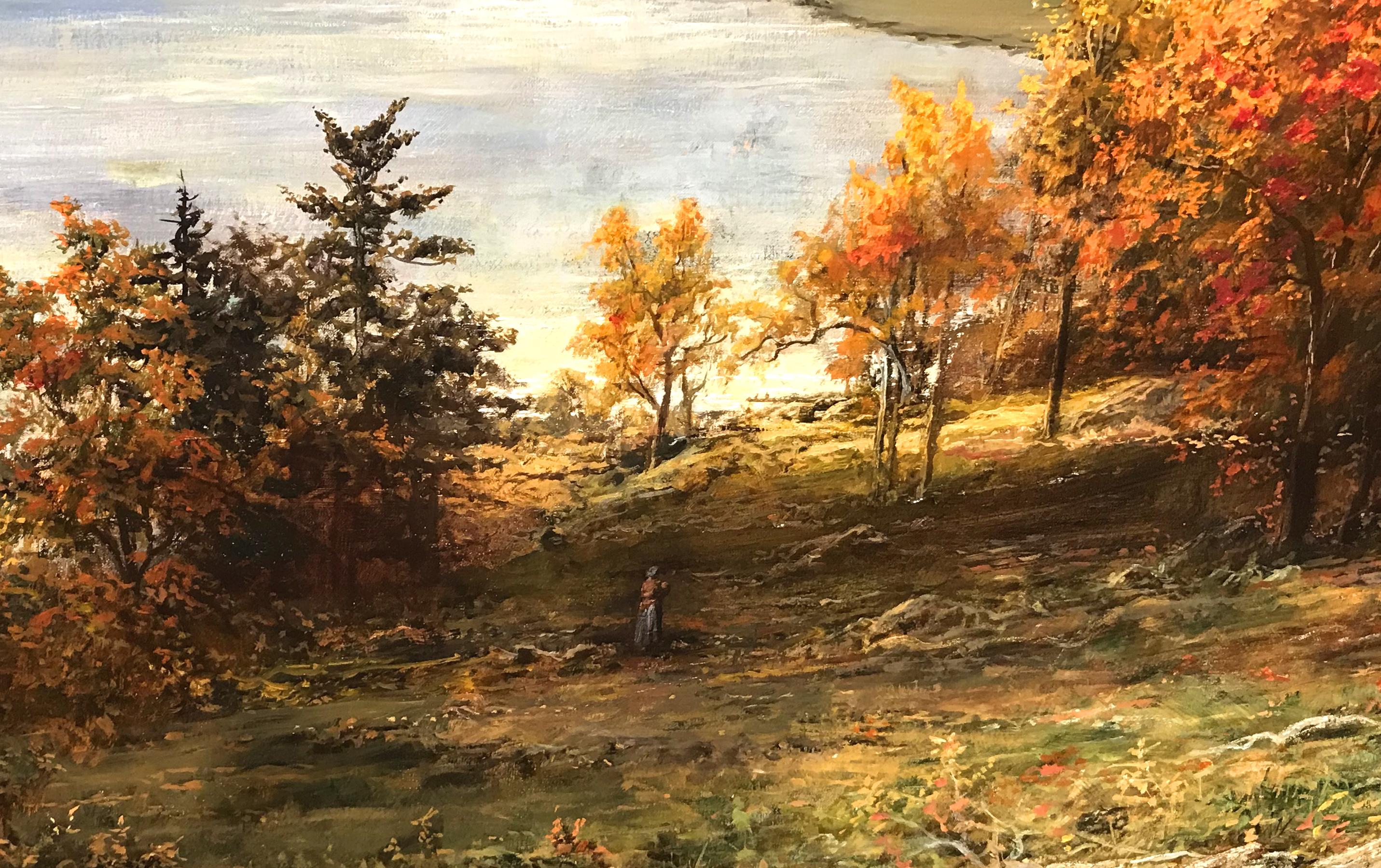 Mount Washington Valley - Beige Landscape Painting by Erik Koeppel