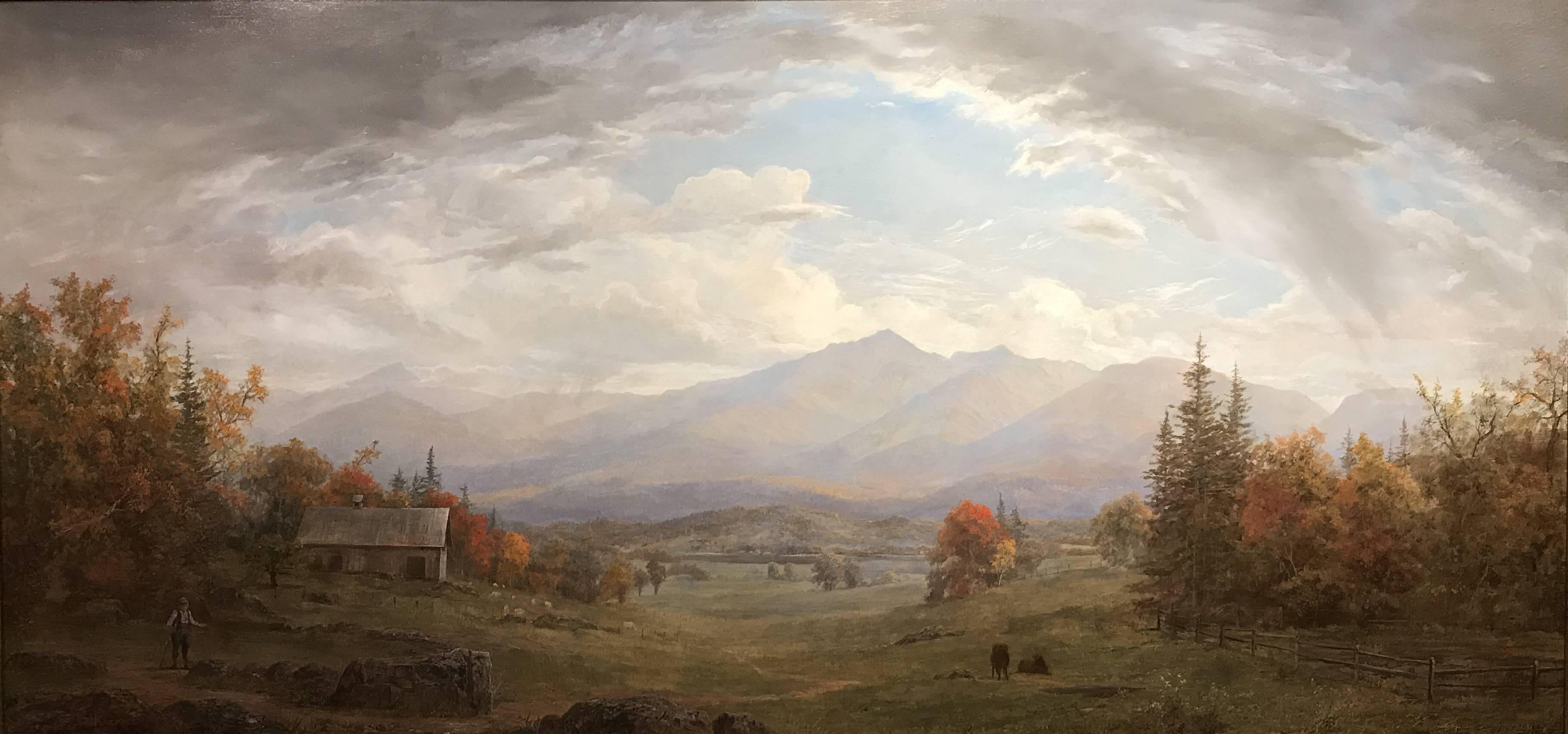 Mt. Lafayette From Sugar Hill, NH - Painting by Erik Koeppel