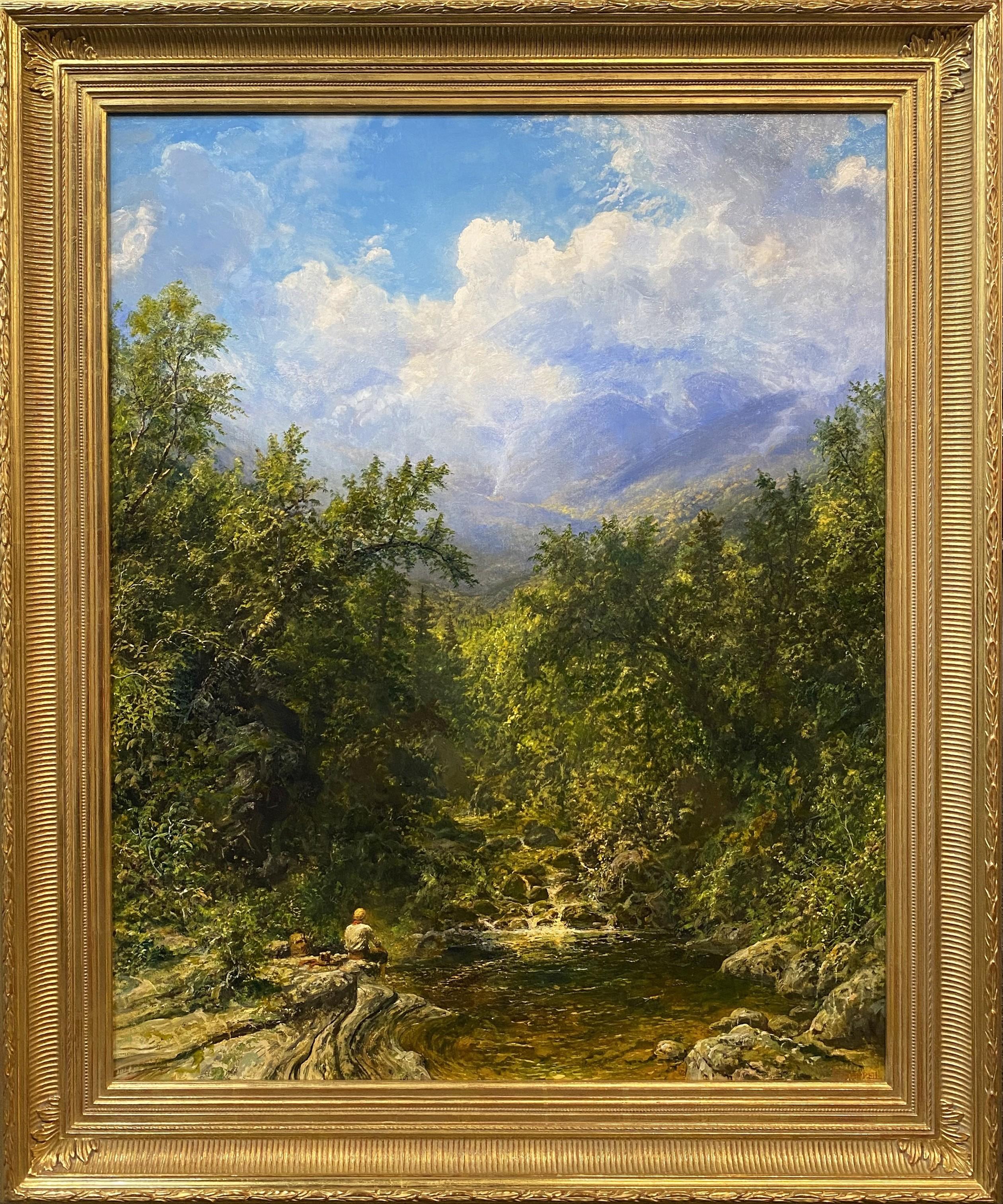 Landscape Painting de Erik Koeppel - El Monte Washington emergiendo de las nubes
