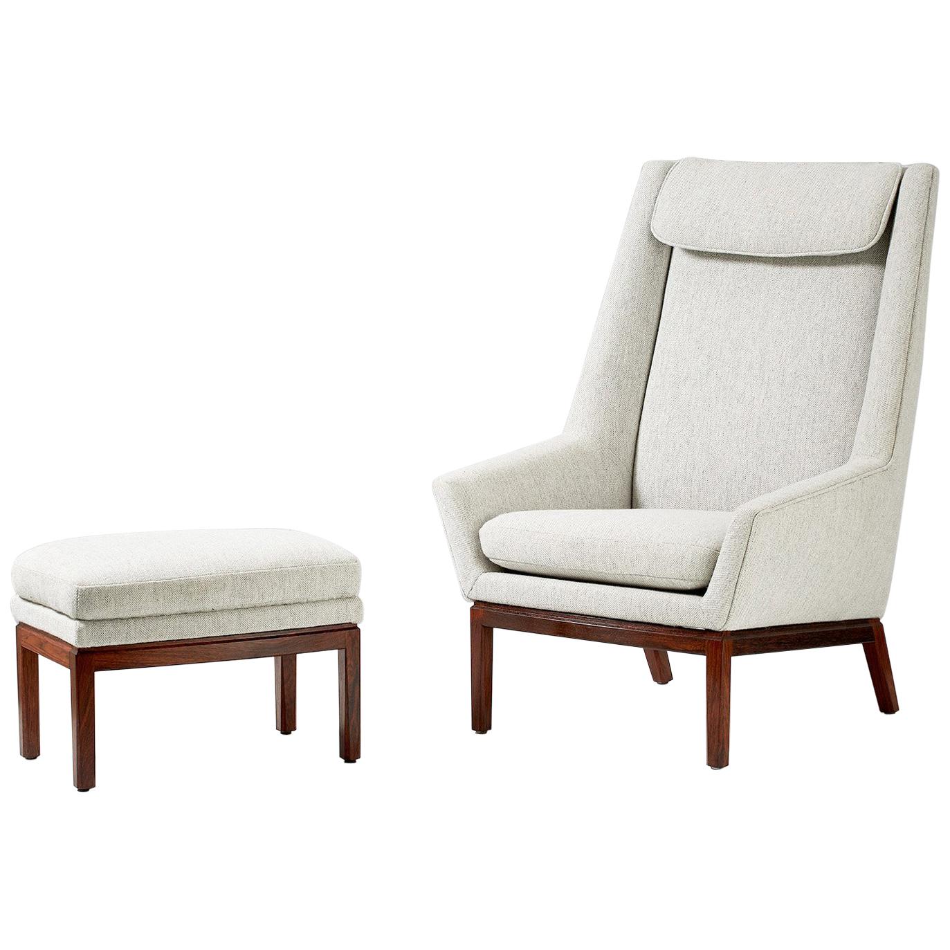 Erik Kolling Andersen Danish Armchair & Ottoman, circa 1950s