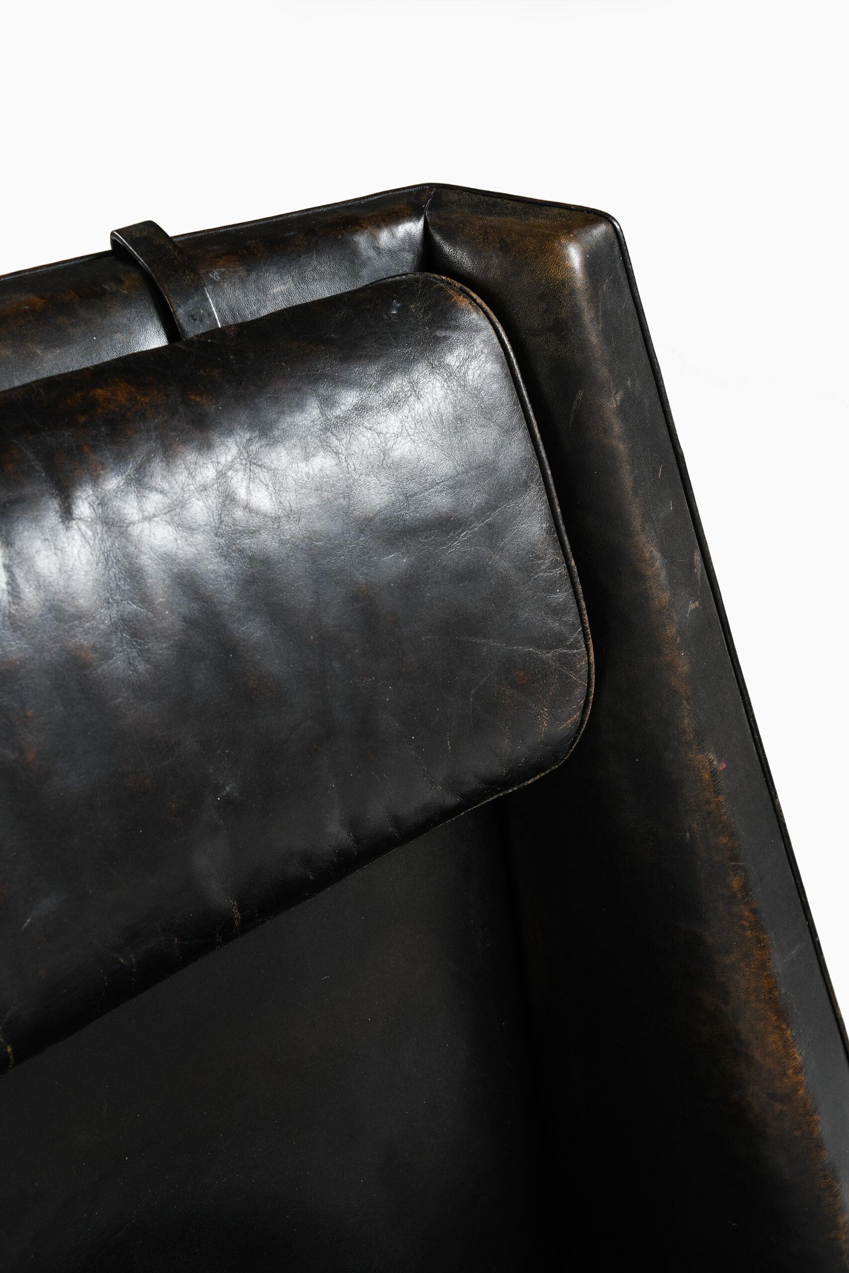 Leather Erik Kolling Andersen Easy Chair Produced by Cabinetmaker Peder Pedersen