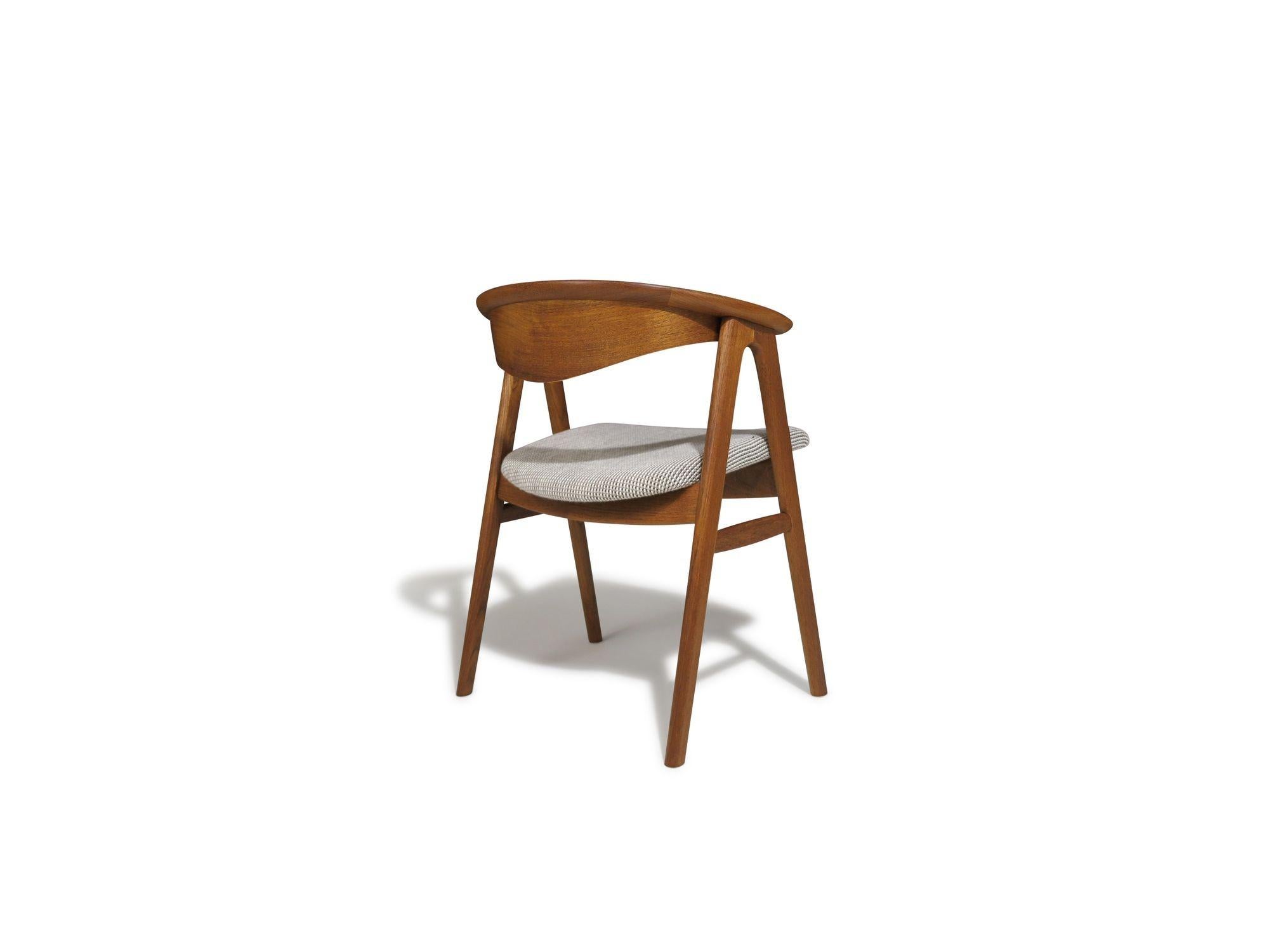 Oiled Erik Krikegaard Danish Teak Dining Chairs , 4 Available For Sale