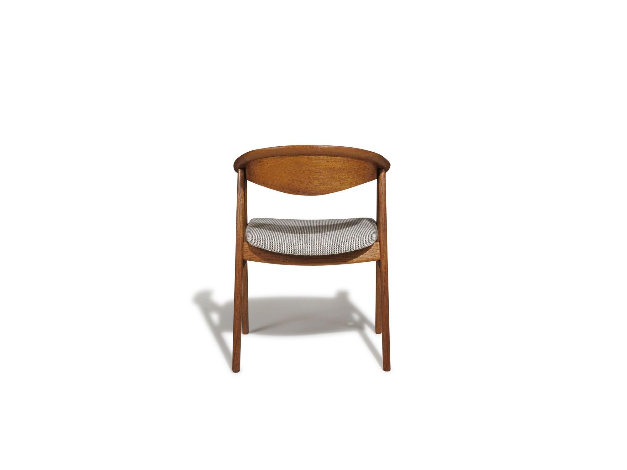 20th Century Erik Krikegaard Danish Teak Dining Chairs , 4 Available For Sale