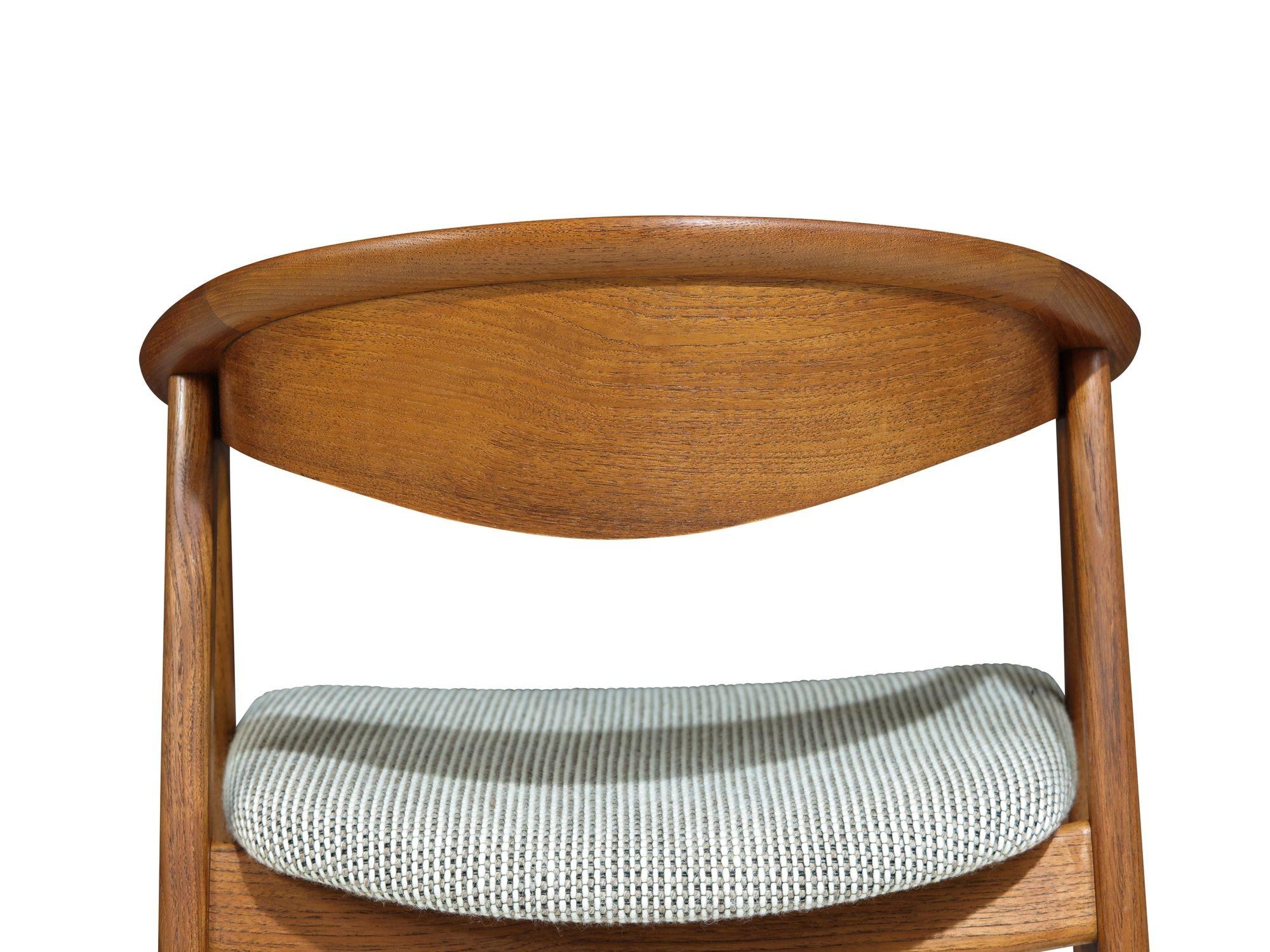 Erik Krikegaard Danish Teak Dining Chairs , 4 Available For Sale 1