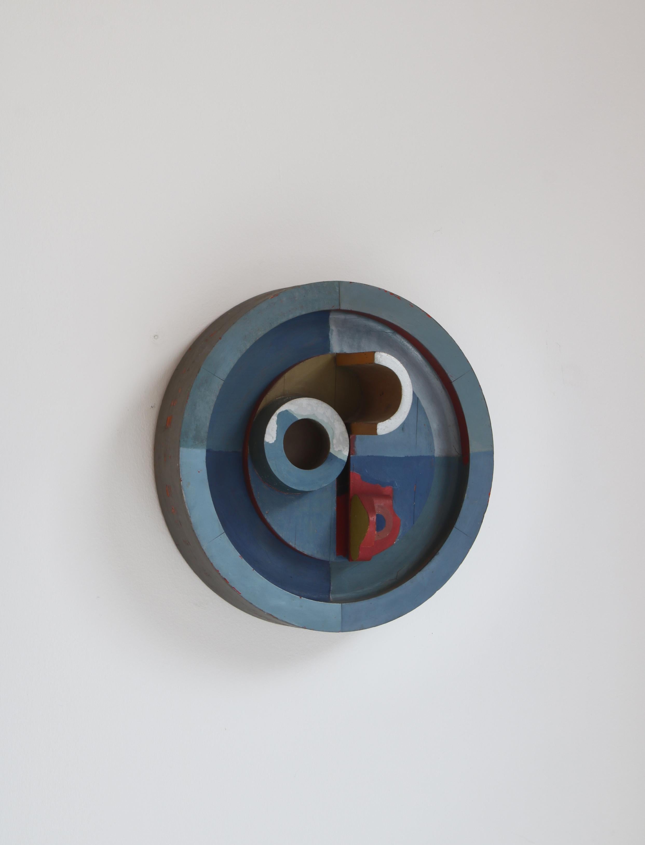 Moderno Erik Lagoni Jakobsen Unico oggetto da parete in legno dipinto, Danimarca, 1968 in vendita