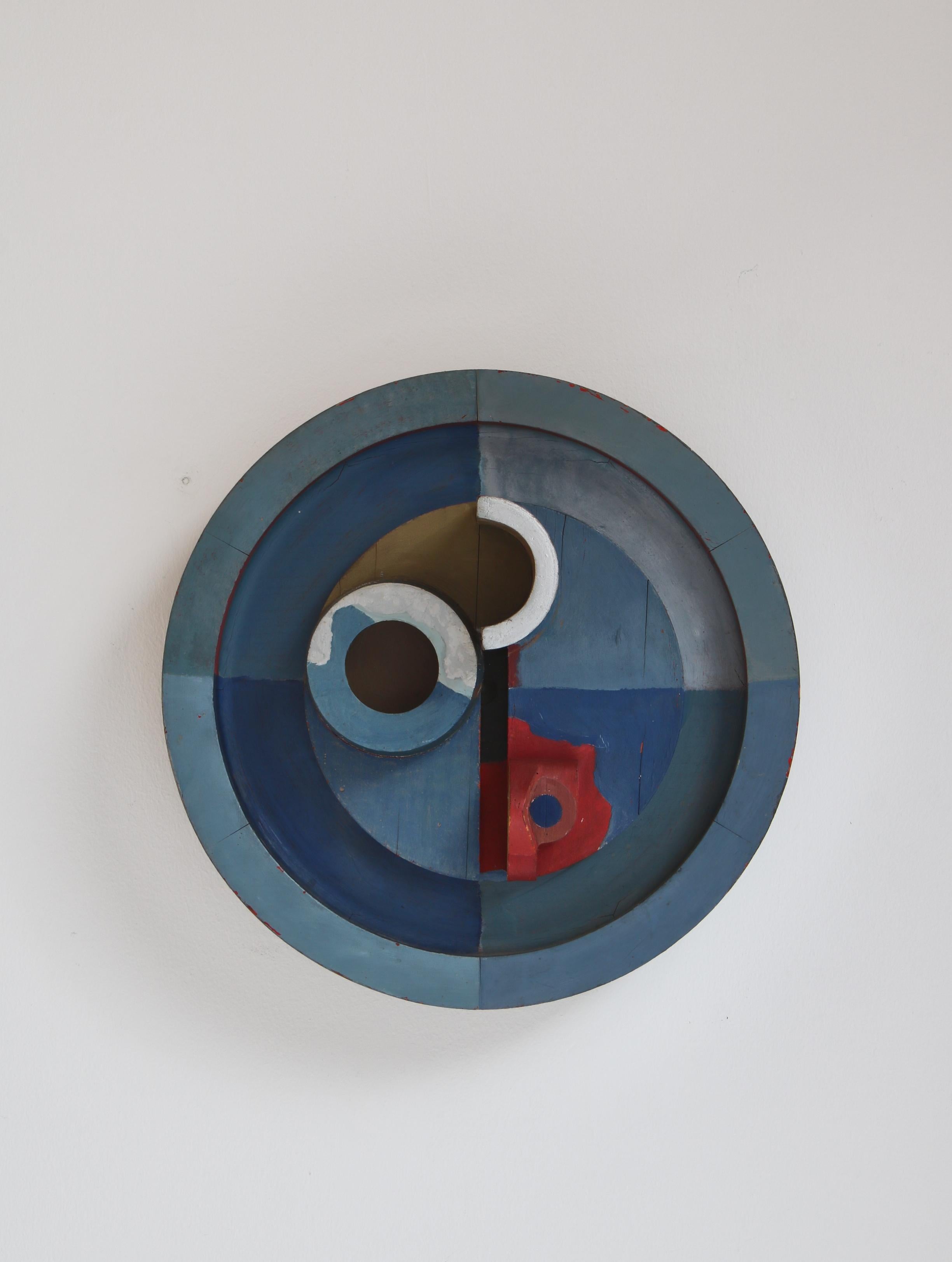 Modern Erik Lagoni Jakobsen Unique Wall Mounted Object in Painted Wood, Denmark, 1968 For Sale