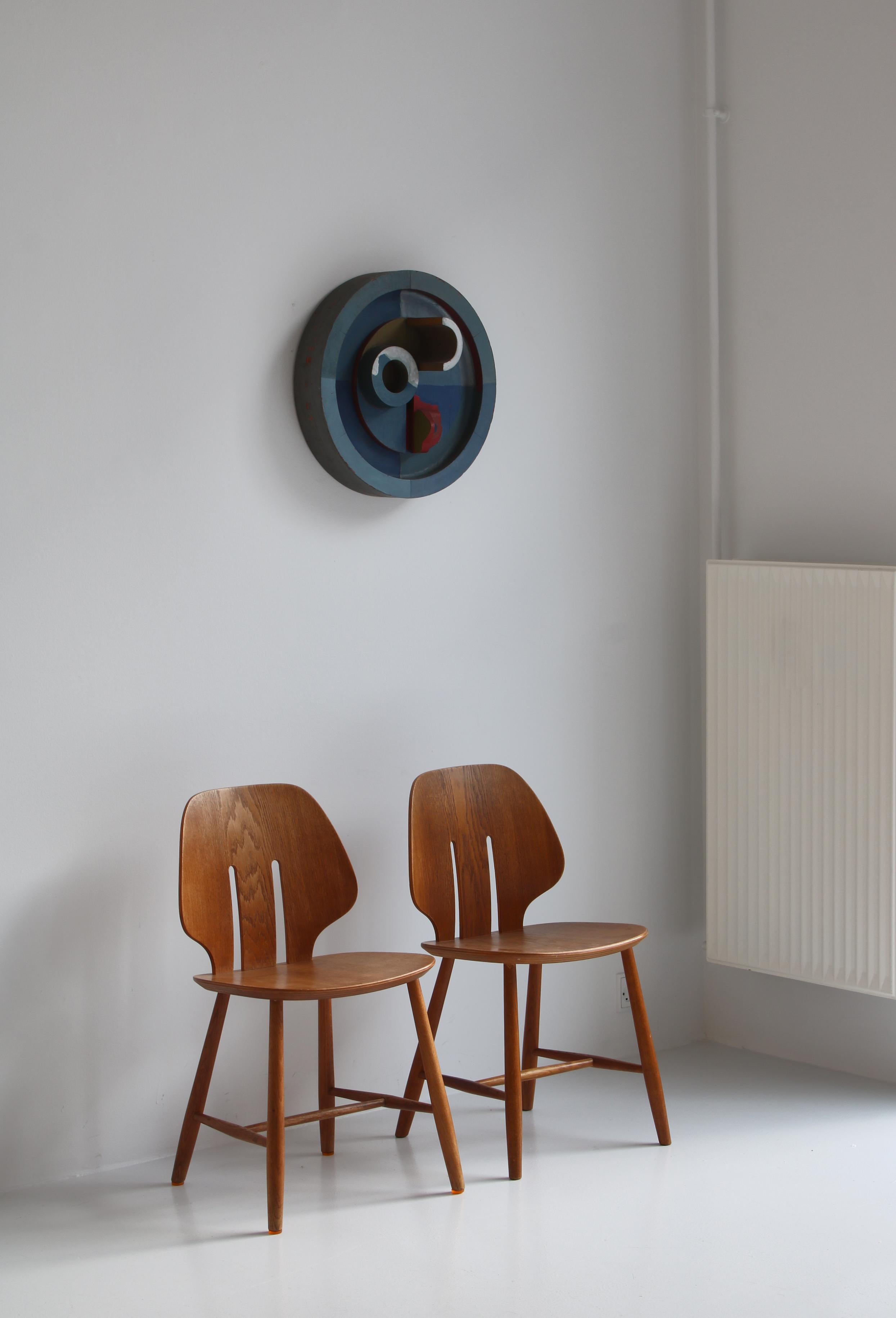 Erik Lagoni Jakobsen Unique Wall Mounted Object in Painted Wood, Denmark, 1968 For Sale 2