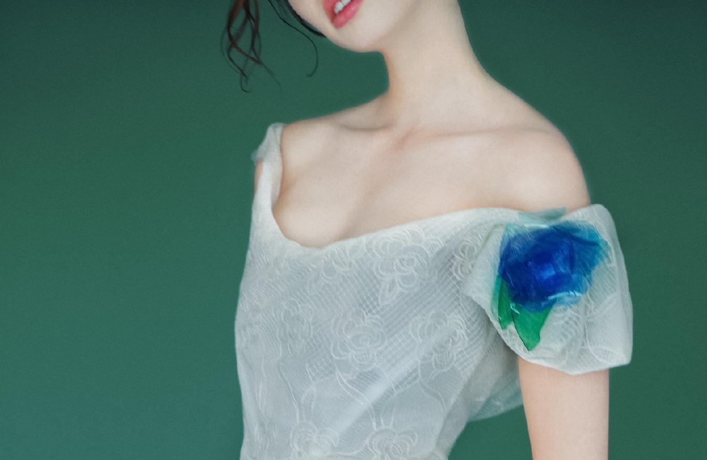 Harper’s Bazaar Green, 2023 – Erik Madigan Heck, Fashion, Dress, Flowers, Art For Sale 1